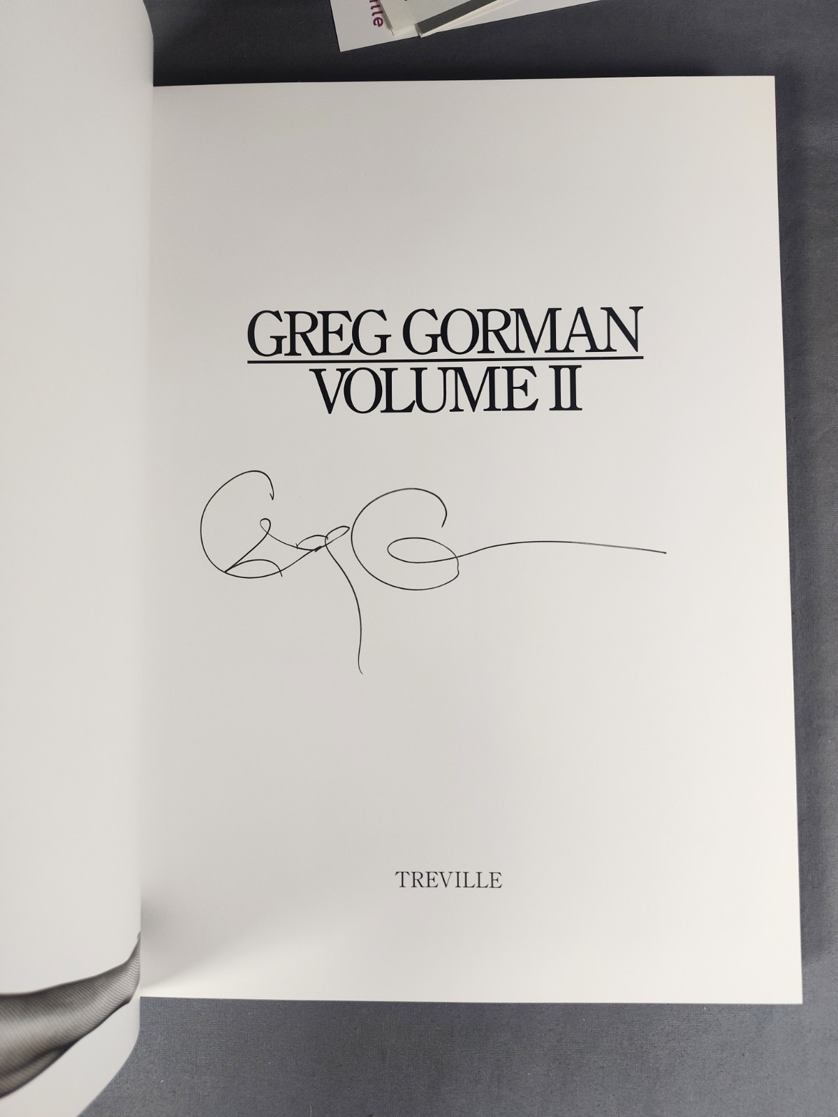 SIGNED Greg Gorman VOLUME II Art Photography Book 1993 Treville 1st Edition HCDJ