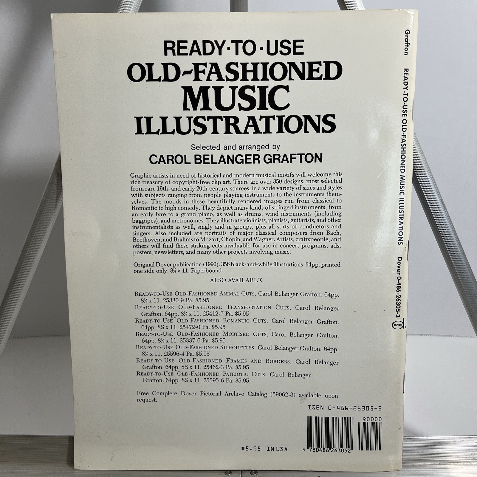 NEW Vintage Dover Ready-to-Use Old-Fashioned MUSIC Illustrations Clipart Book 90