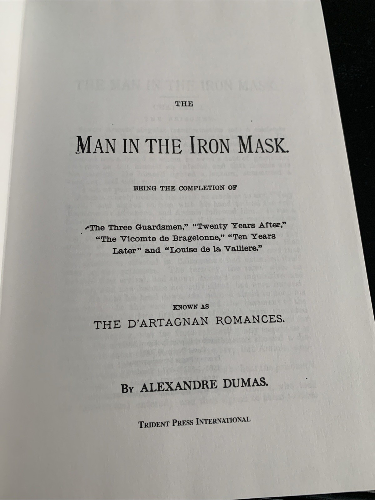 Man in the Iron Mask by Alexandre Dumas Trident Gild Leather Bound Hardcover