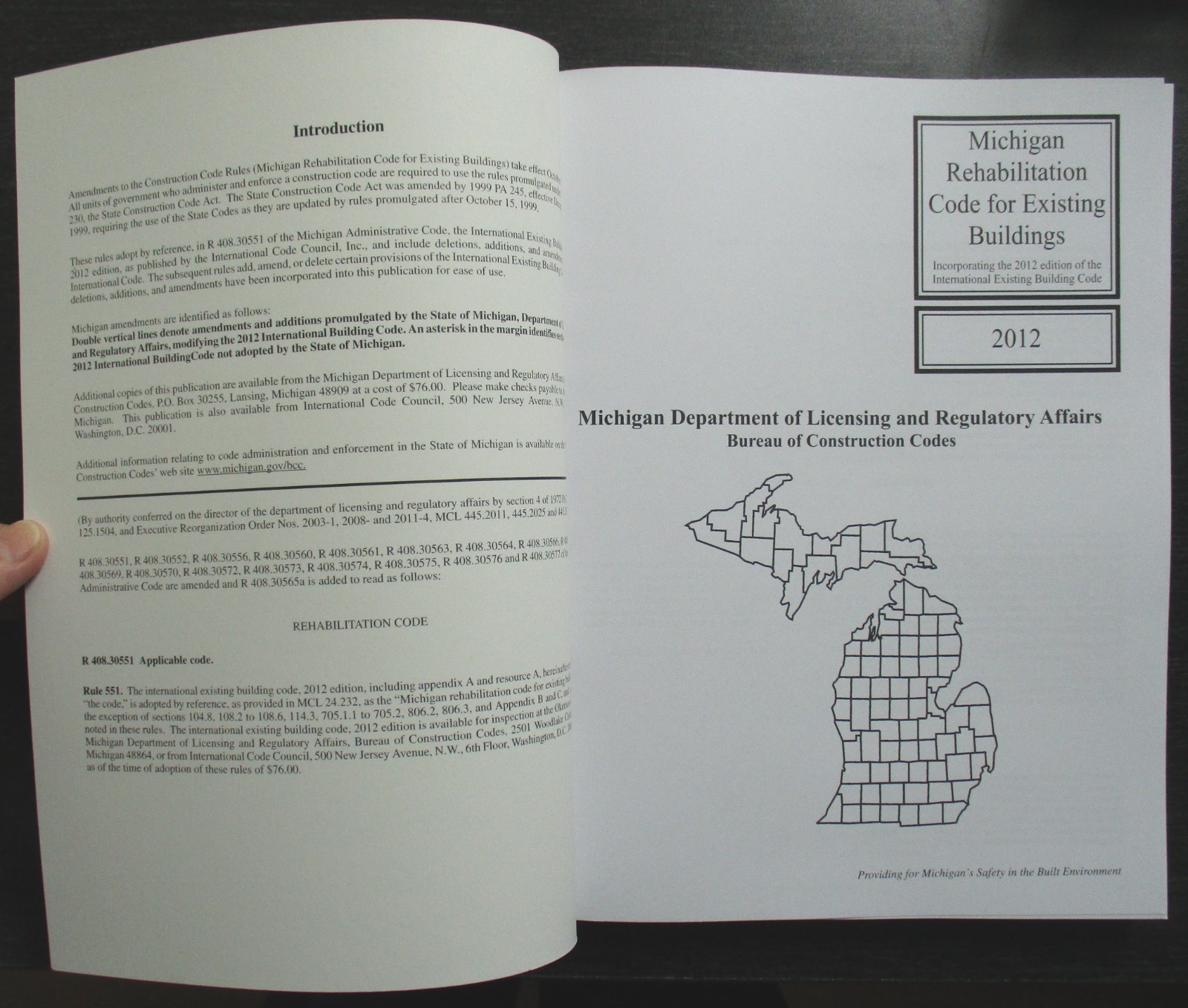 2012 Michigan Rehabilitation for Existing Buildings by ICC/Michigan (2012,PB)