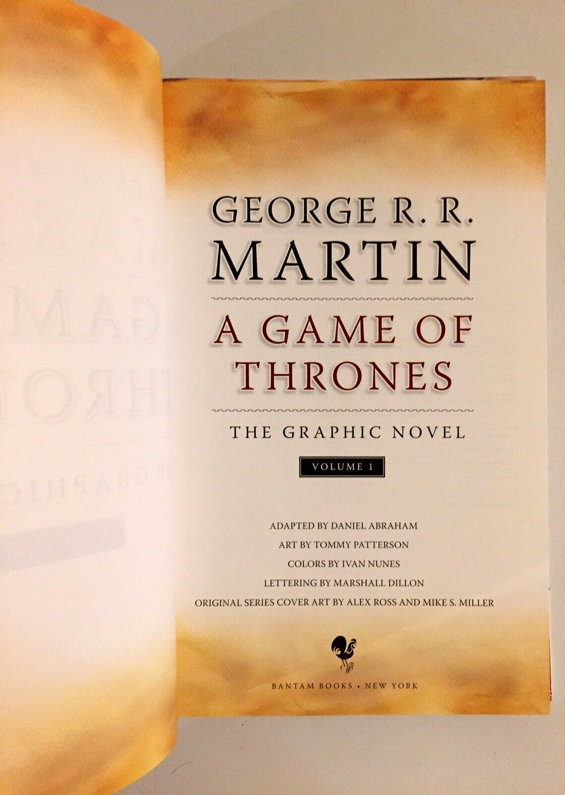 A GAME OF THRONES: The Graphic Novel~ Volume 1 ~HARDCOVER~2012~Bantam Books~ New
