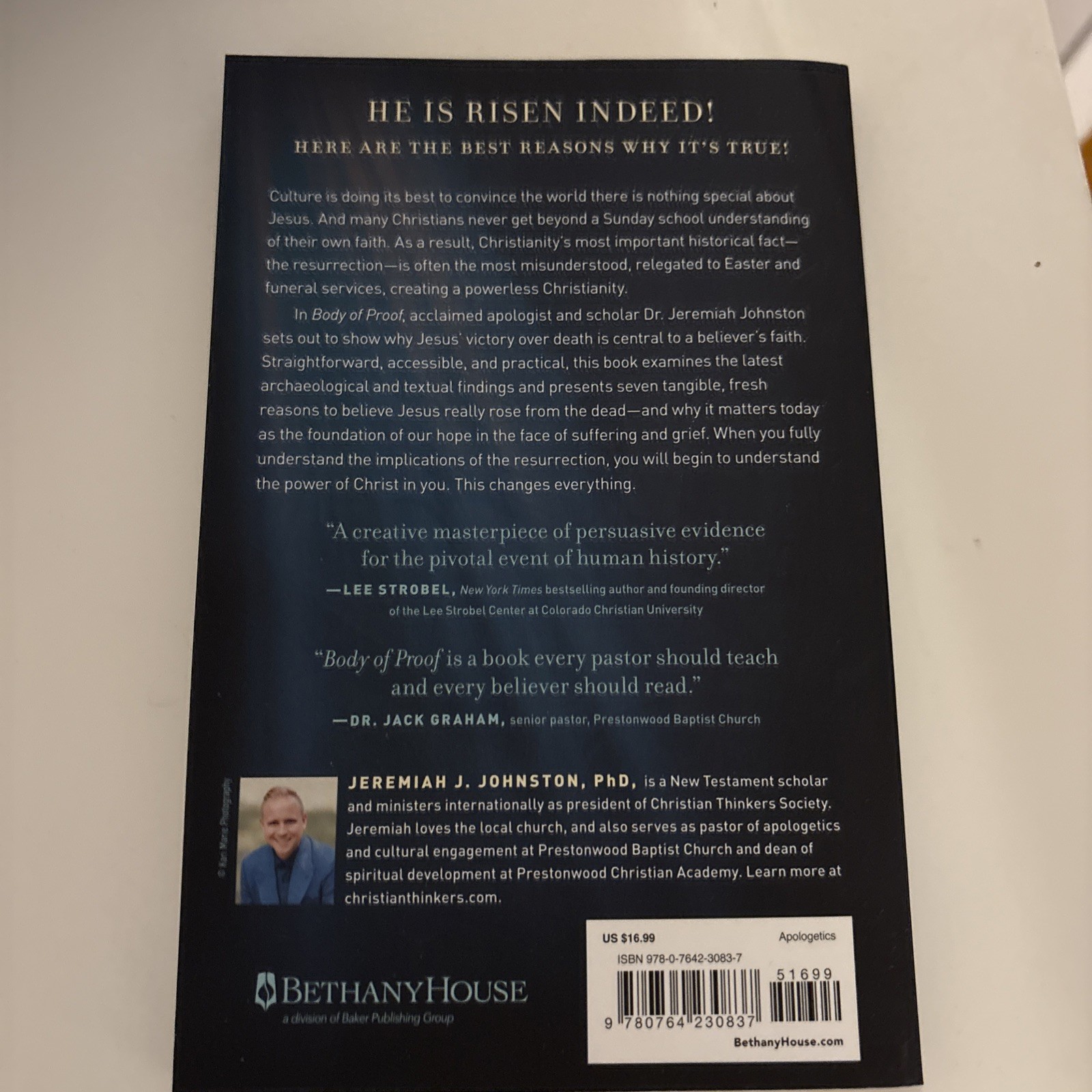 Body Of Proof Book Jeremiah J Johnston Paperback Christian