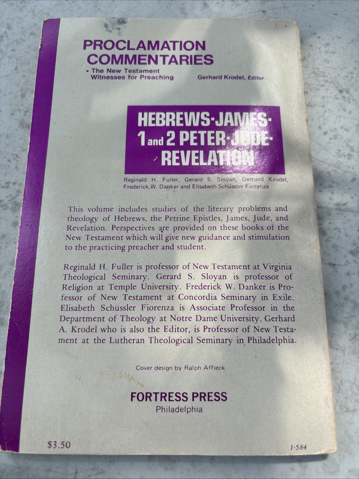 Hebrews, James, 1 and 2 Peter, Jude, Revelation by Gerard S. Sloyan,