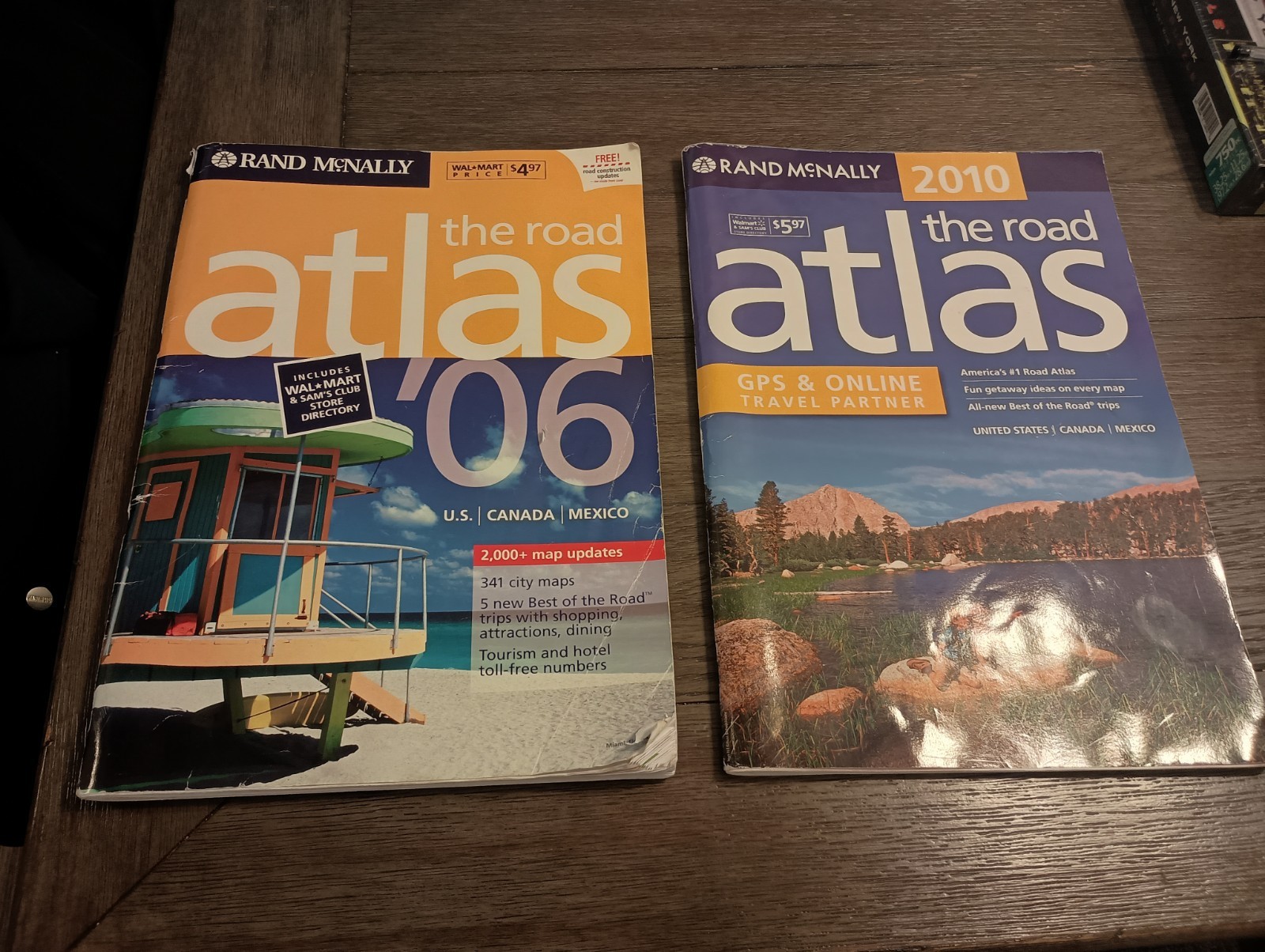 Lot of 2 Rand McNally The Road Atlas 2006/2010 US Mexico Canada Maps Large