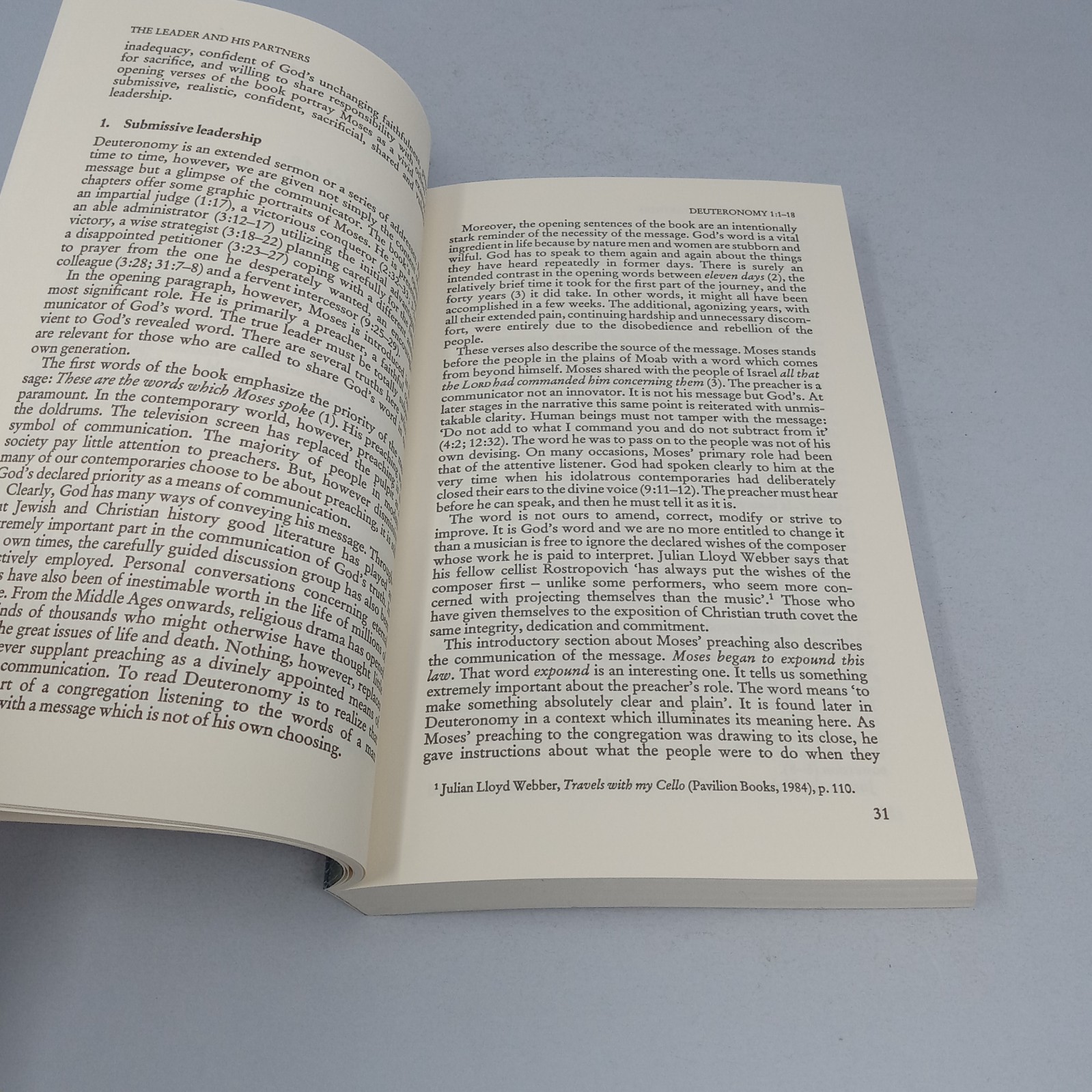 The Message of Deuteronomy 1993 InterVarsity Press Paperback by Raymond E. Brown