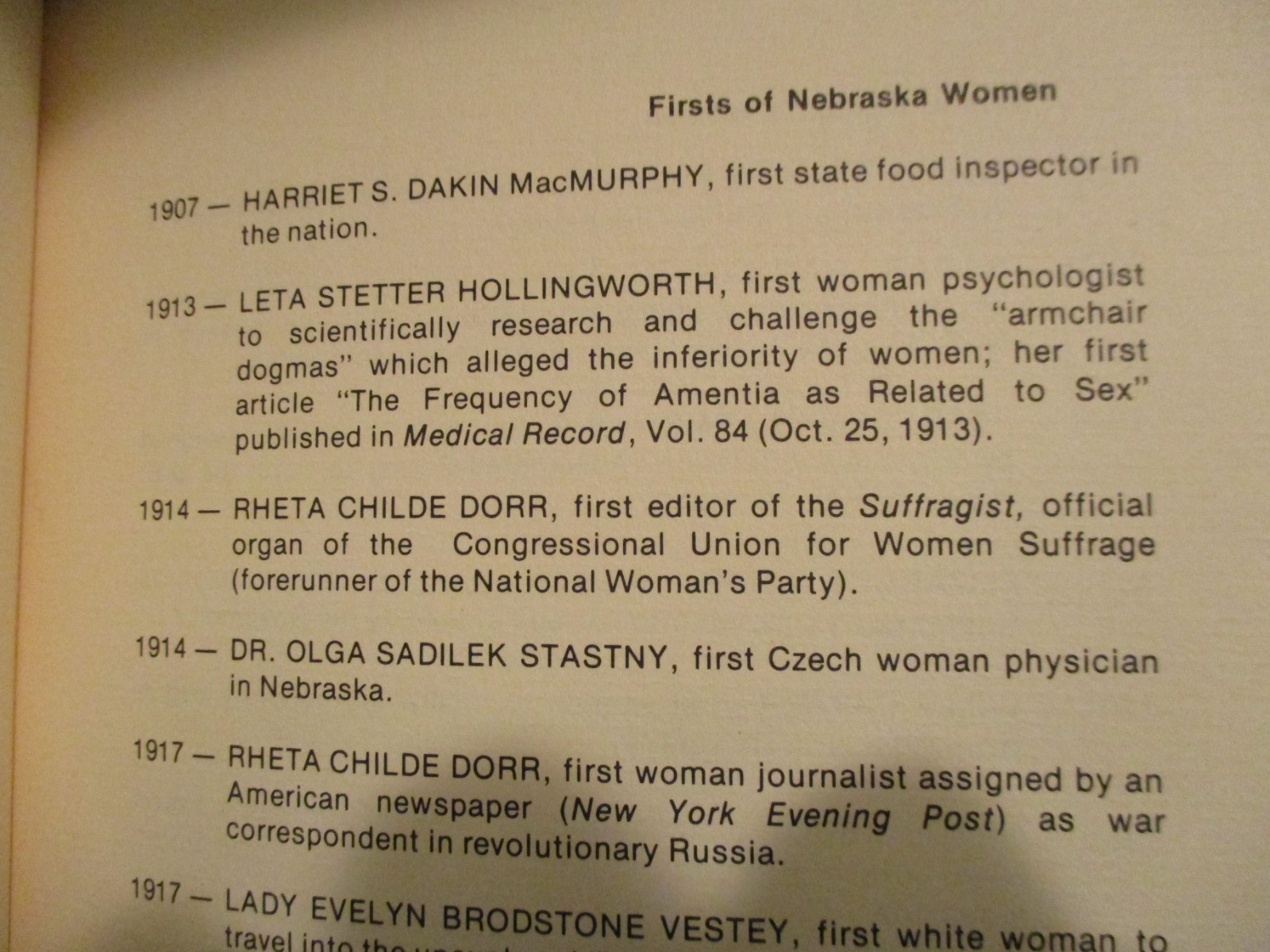 book Women of Nebraska Hall of Fame by Peggy Kelley 1976 Nebr History 112 pages
