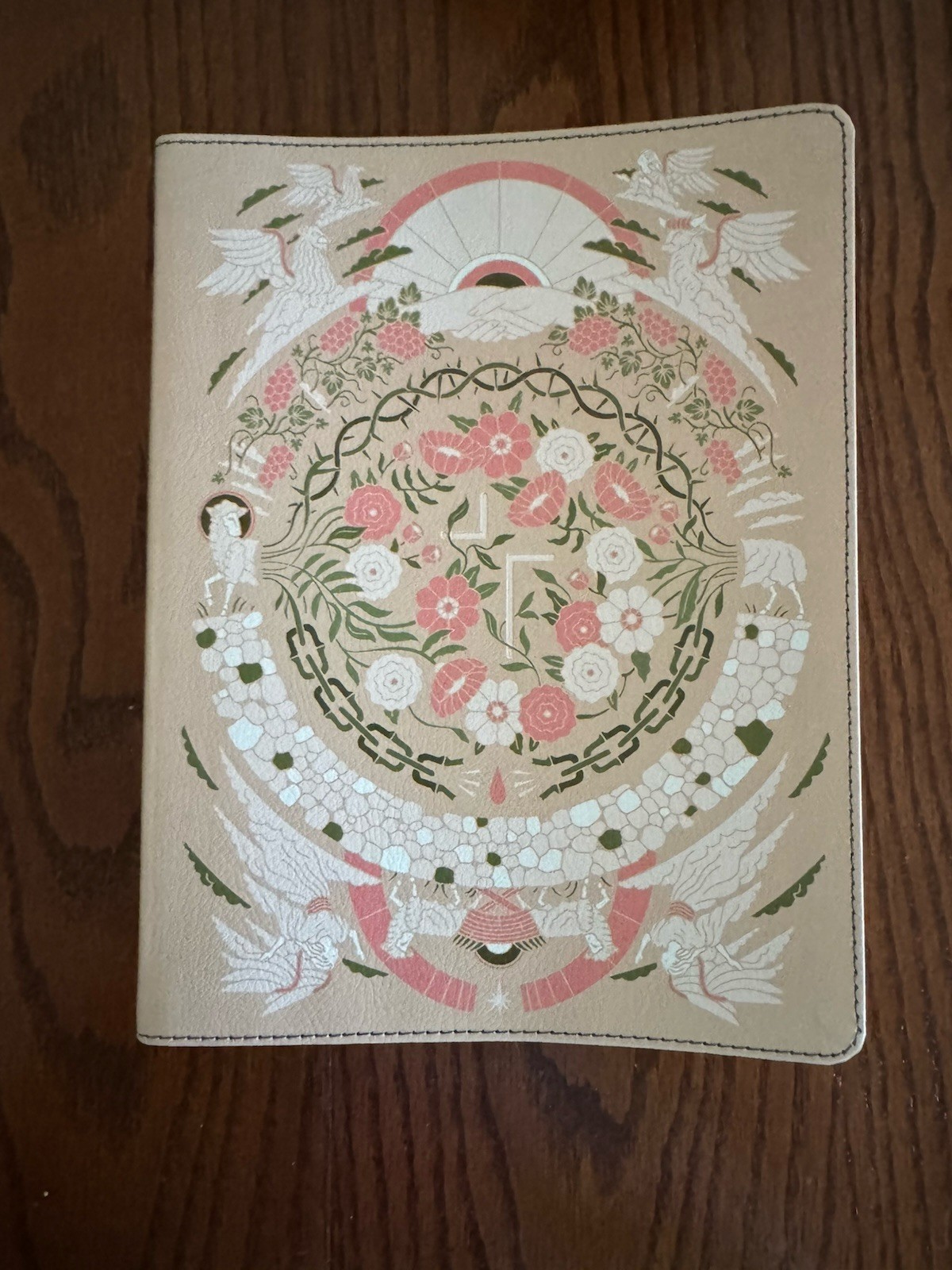 ESV The Jesus Bible in Light Peach Floral Leathersoft
