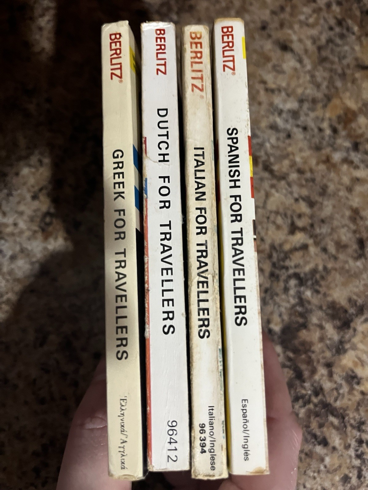 Berlitz Travel Language 4 Book Lot Italian Spanish Dutch 1970s Vintage Greek