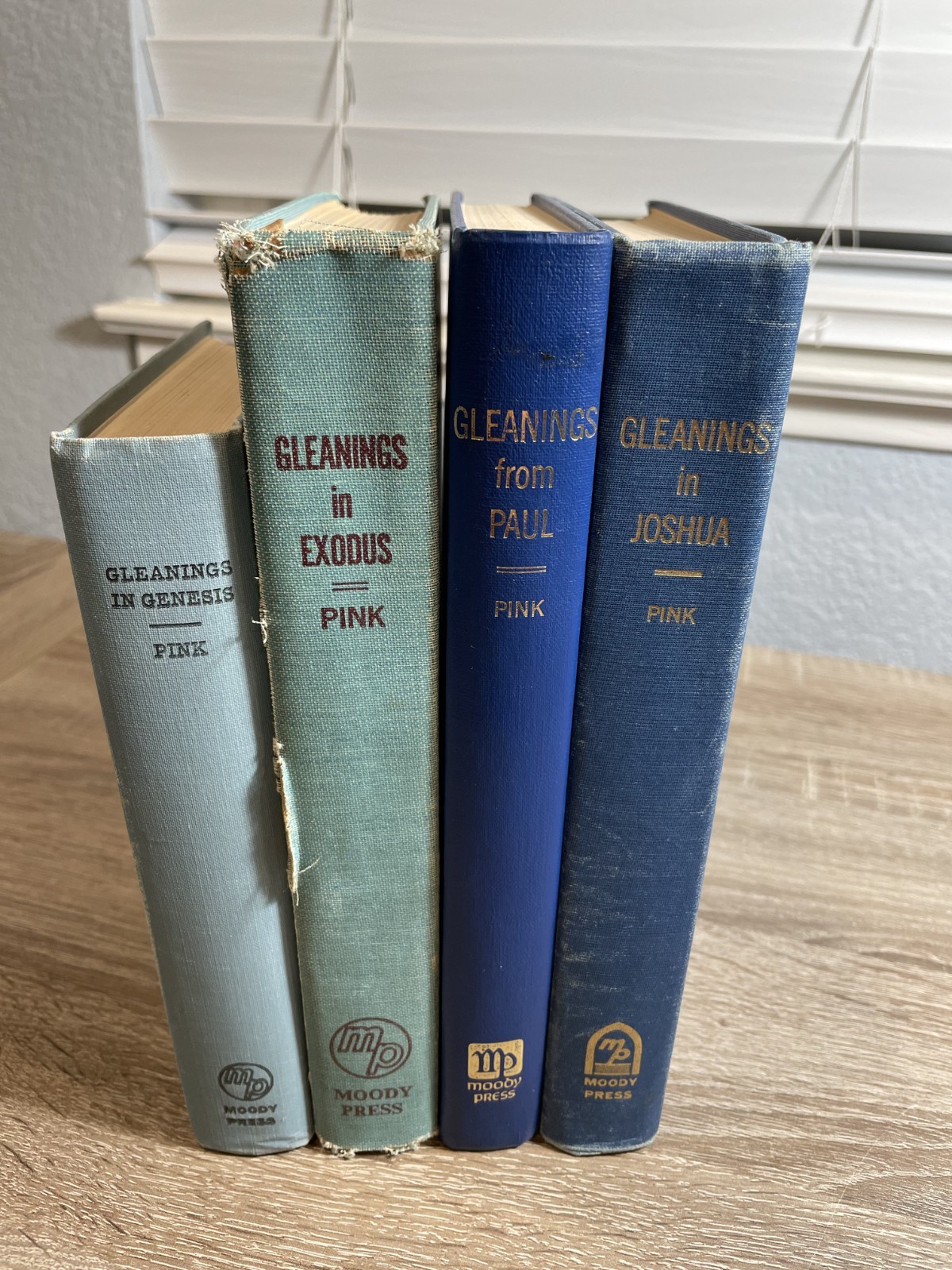Arthur W. Pink Gleanings Bundle: Genesis, Exodus, Joshua, Paul – HC – Good