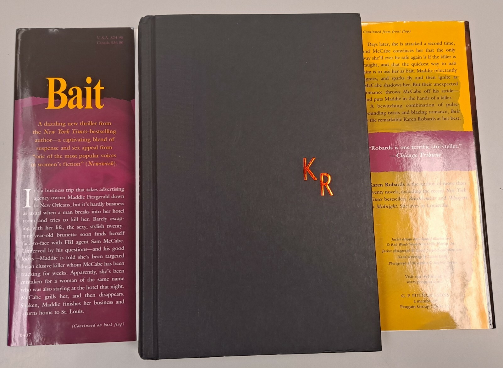 Bait by Karen Robards, 2004 (1st Printing), HC w/DJ, 372 pages