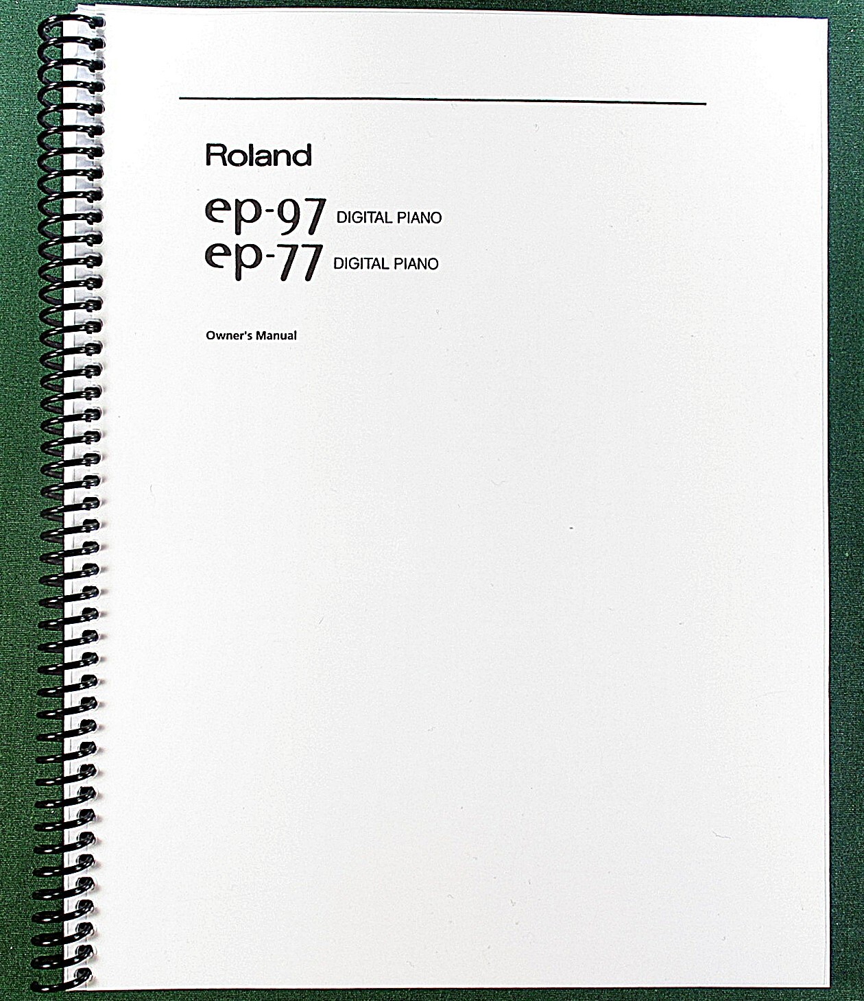 Roland EP-97 EP-77 Owner’s Instruction Manual: 28 Pages & Protective Covers!
