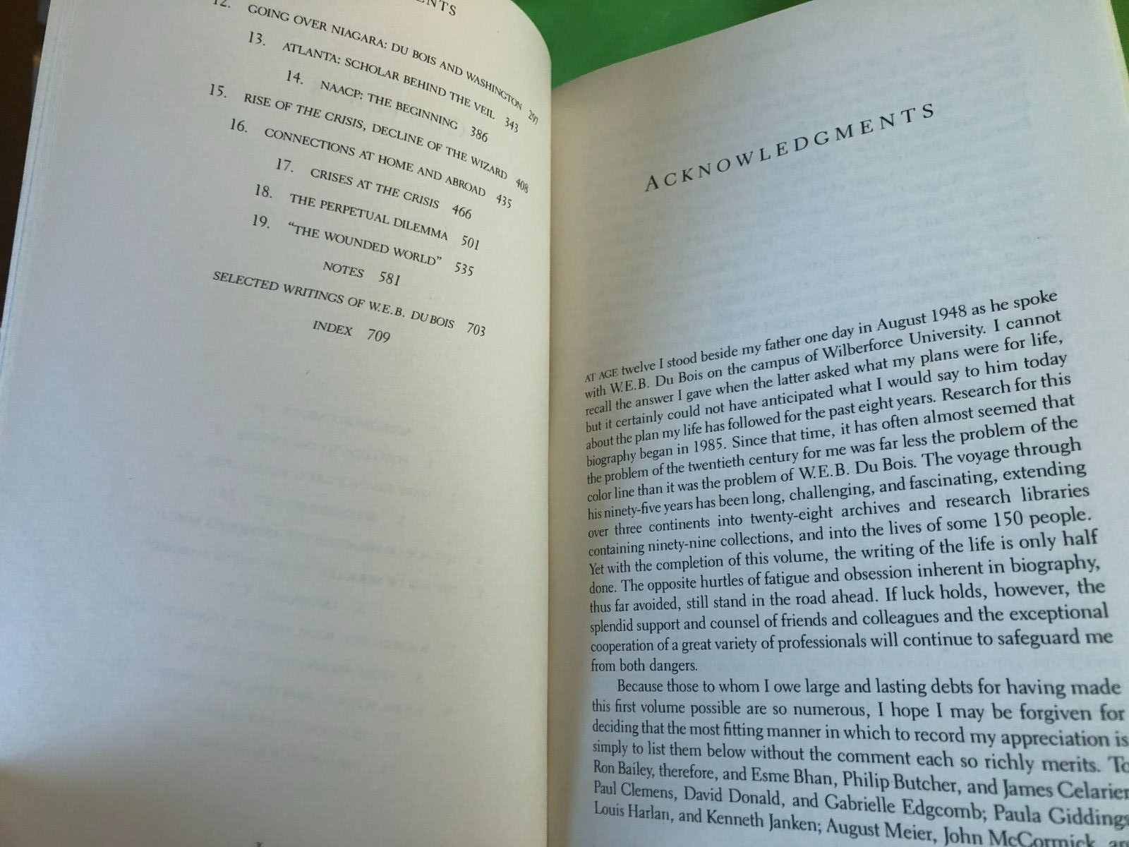 RARE 1ST TRADE EDIT. W. E. B. Du Bois, 1868-1919 Biography of a Race (1993) FINE