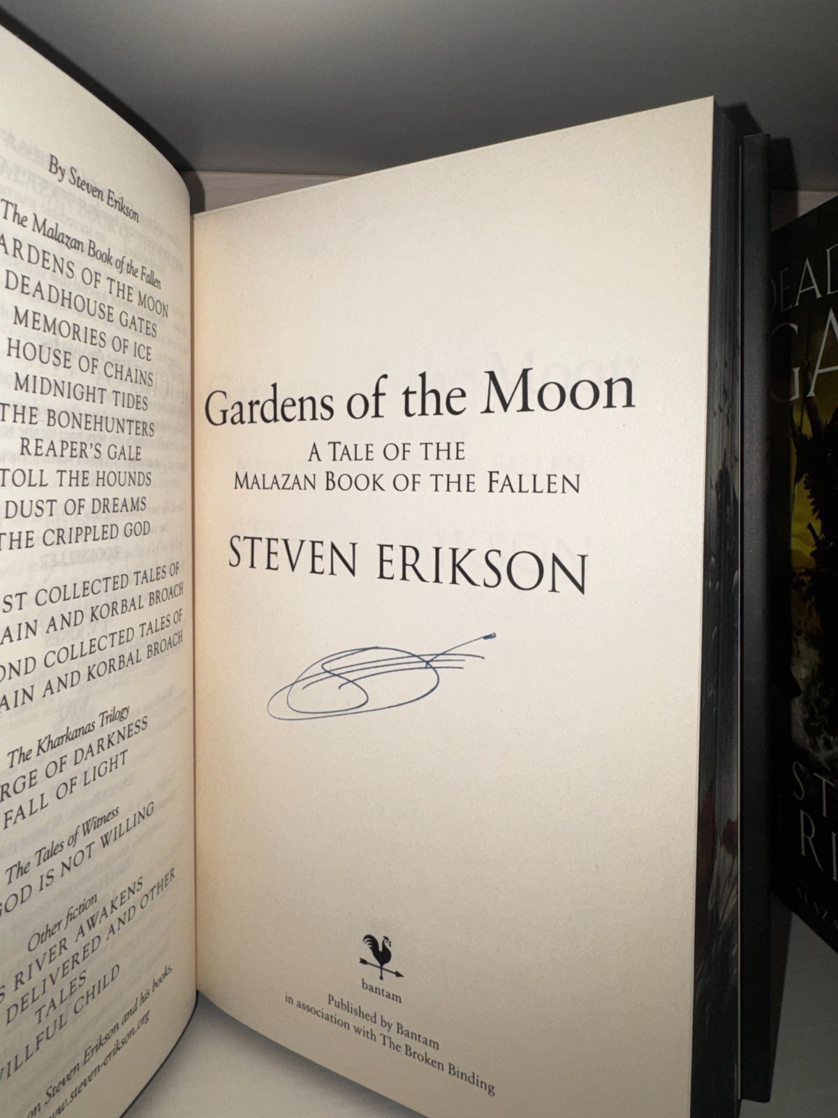 BROKEN BINDING Book 1-6 MALAZAN Book OfThe Fallen Steven Erikson SIGNED