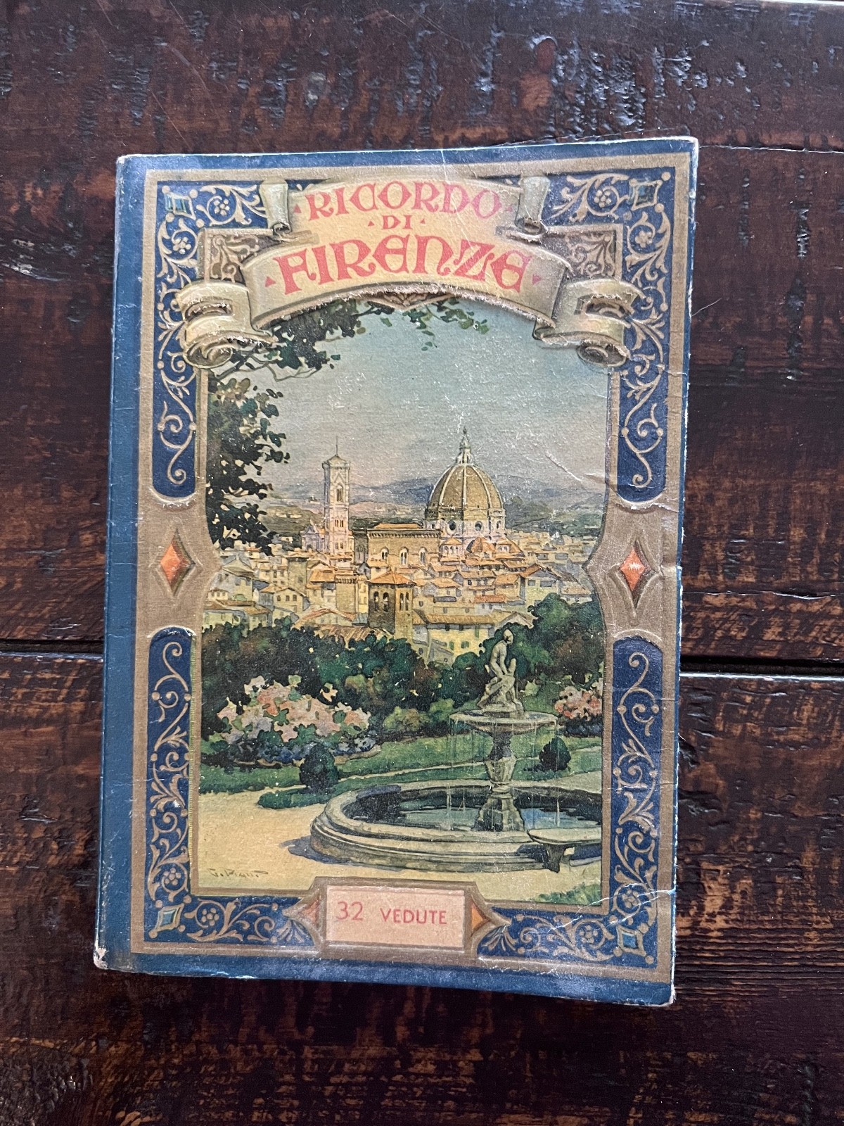 1920s Ricordo di Firenze 32 Verdute – Florence Italy Vintage Picture Book
