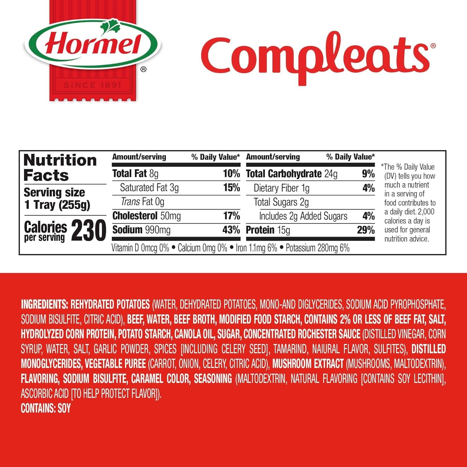 Tender Beef with Creamy Mashed Potatoes & Gravy – 9 oz Microwave Tray 6 Pack
