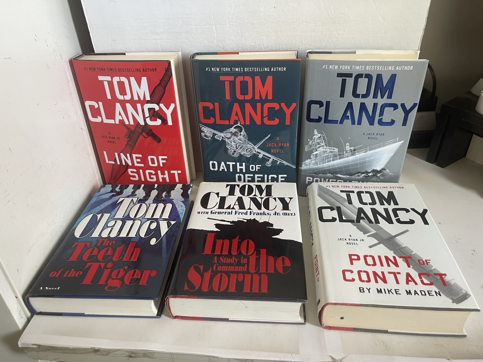Tom Clancy lot 10 Books Hardcover Dust Jacket Mixed Titles & Years