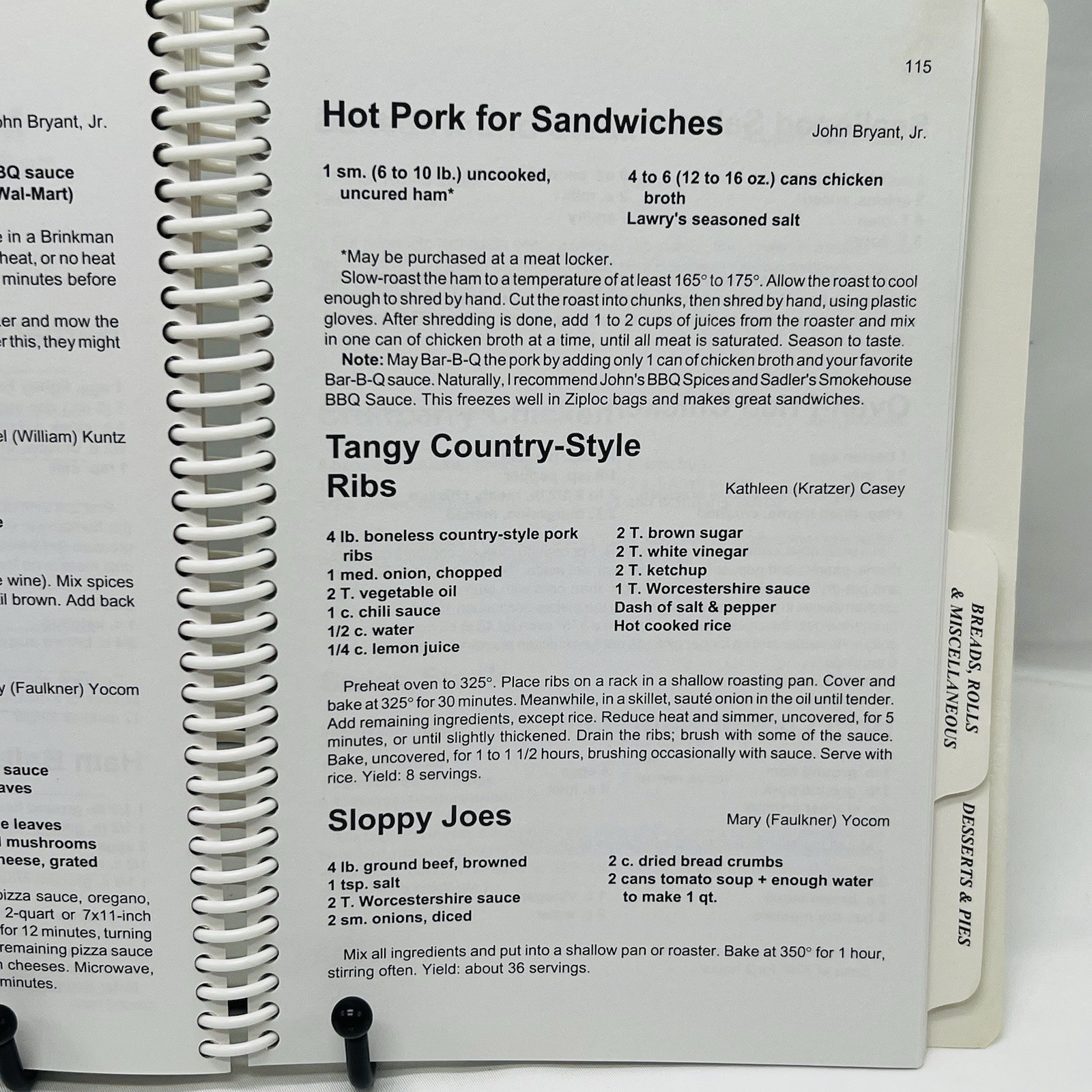 Fuller Family Recipe Collection III Cookbook 2003 Spiral Bound 180 Pages