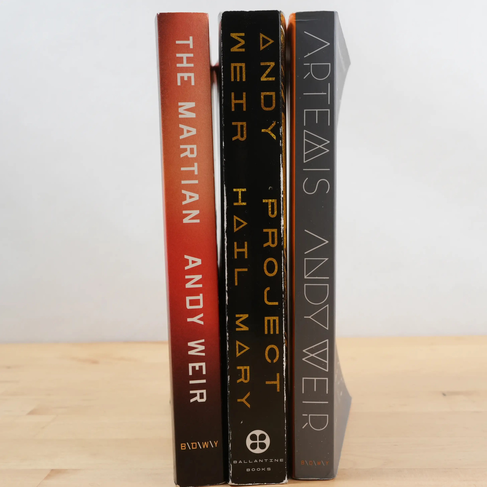 Andy Weir – 3 Book Lot – Project Hail Mary, The Martian, Artemis