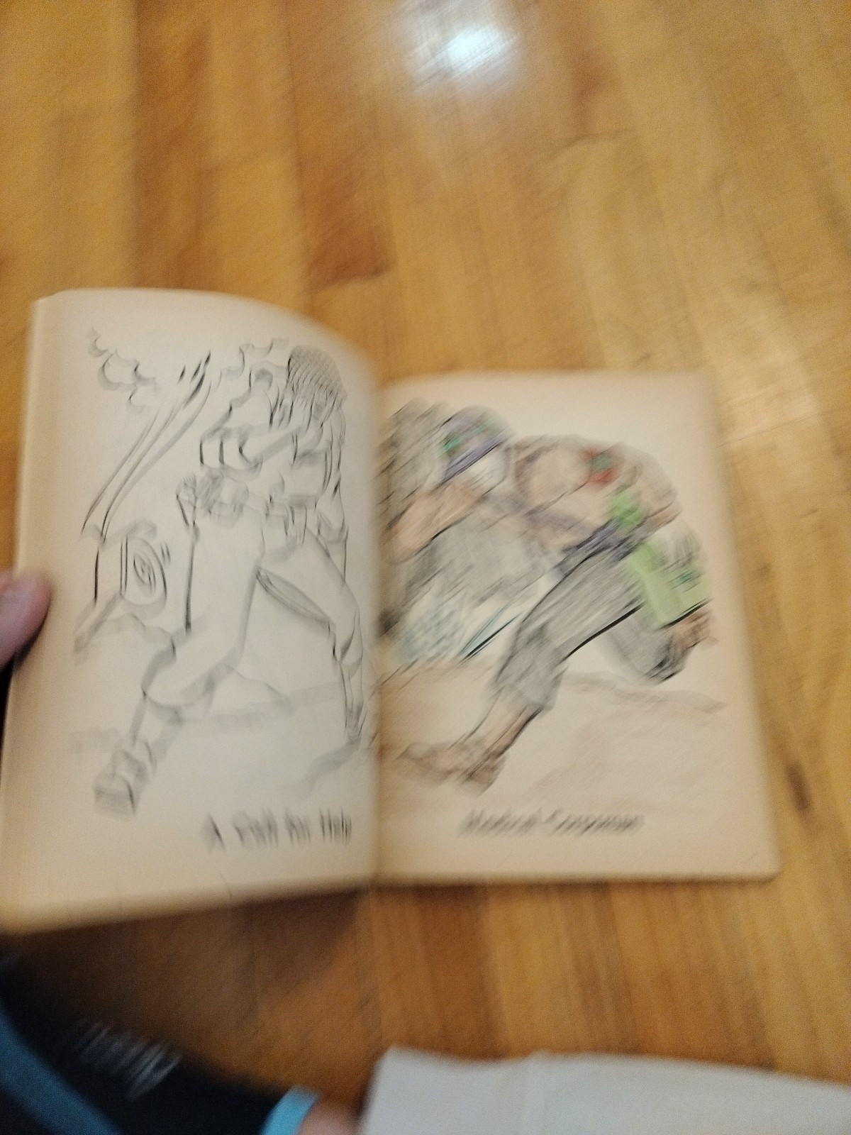 WHITMAN BATTLE ACTION COLORING BOOK, FEW PAGES COLORED 1118