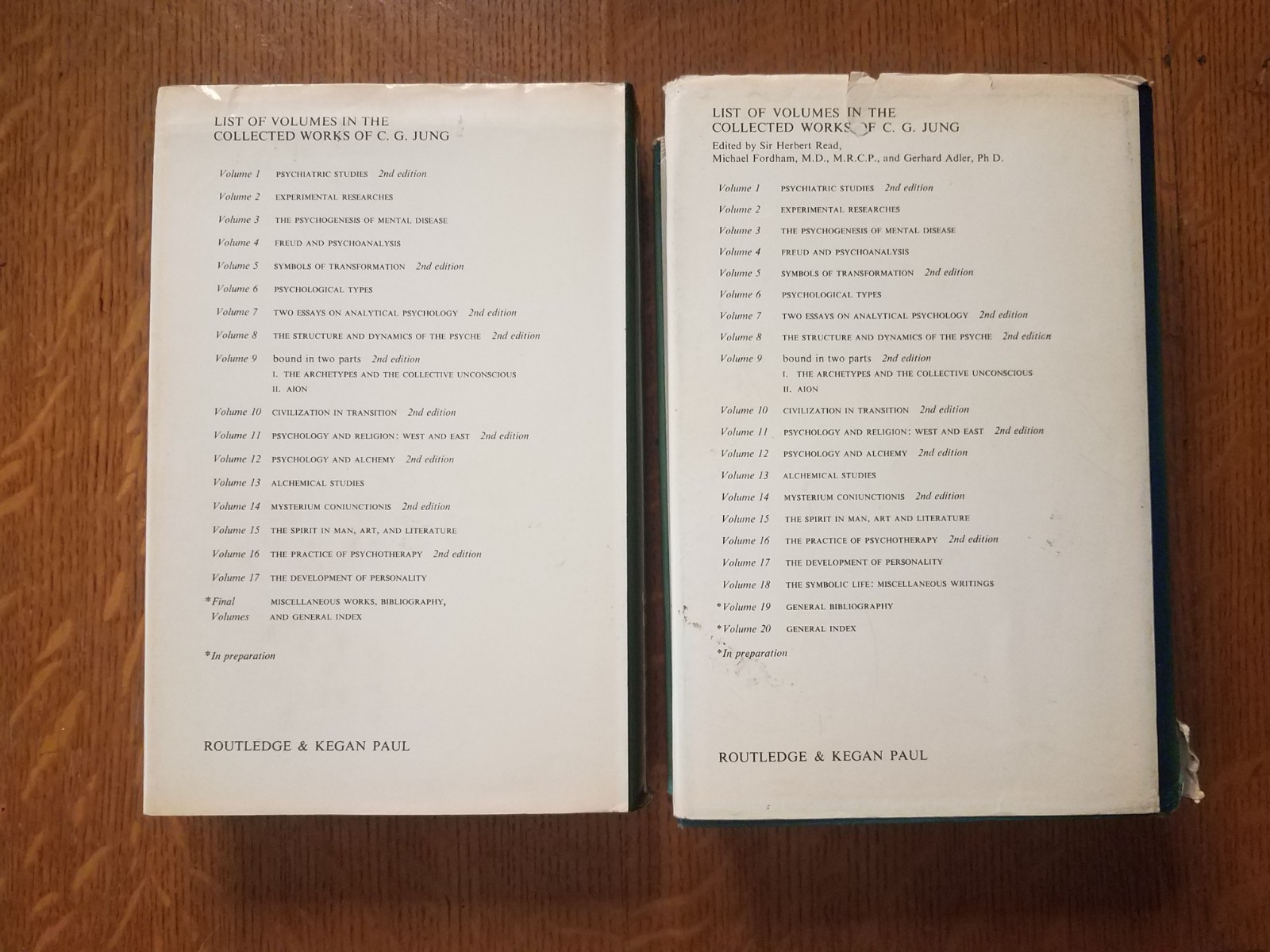 Carl G. Jung Letters 1906-1961 Gerhard Adler 2 Vol Set DJs Routledge 1973 Vtg VG