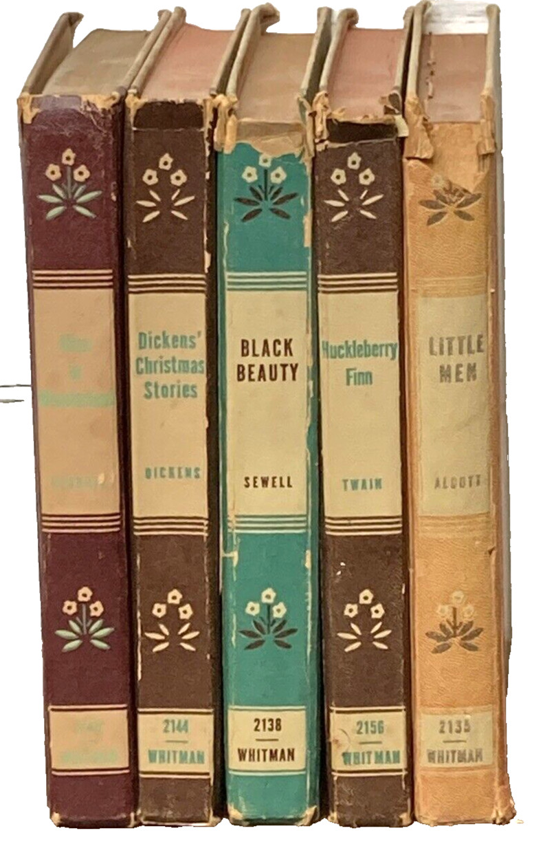 Vintage Antique Set of 5 Whitman Publishing Co Classic Books 1935/40s