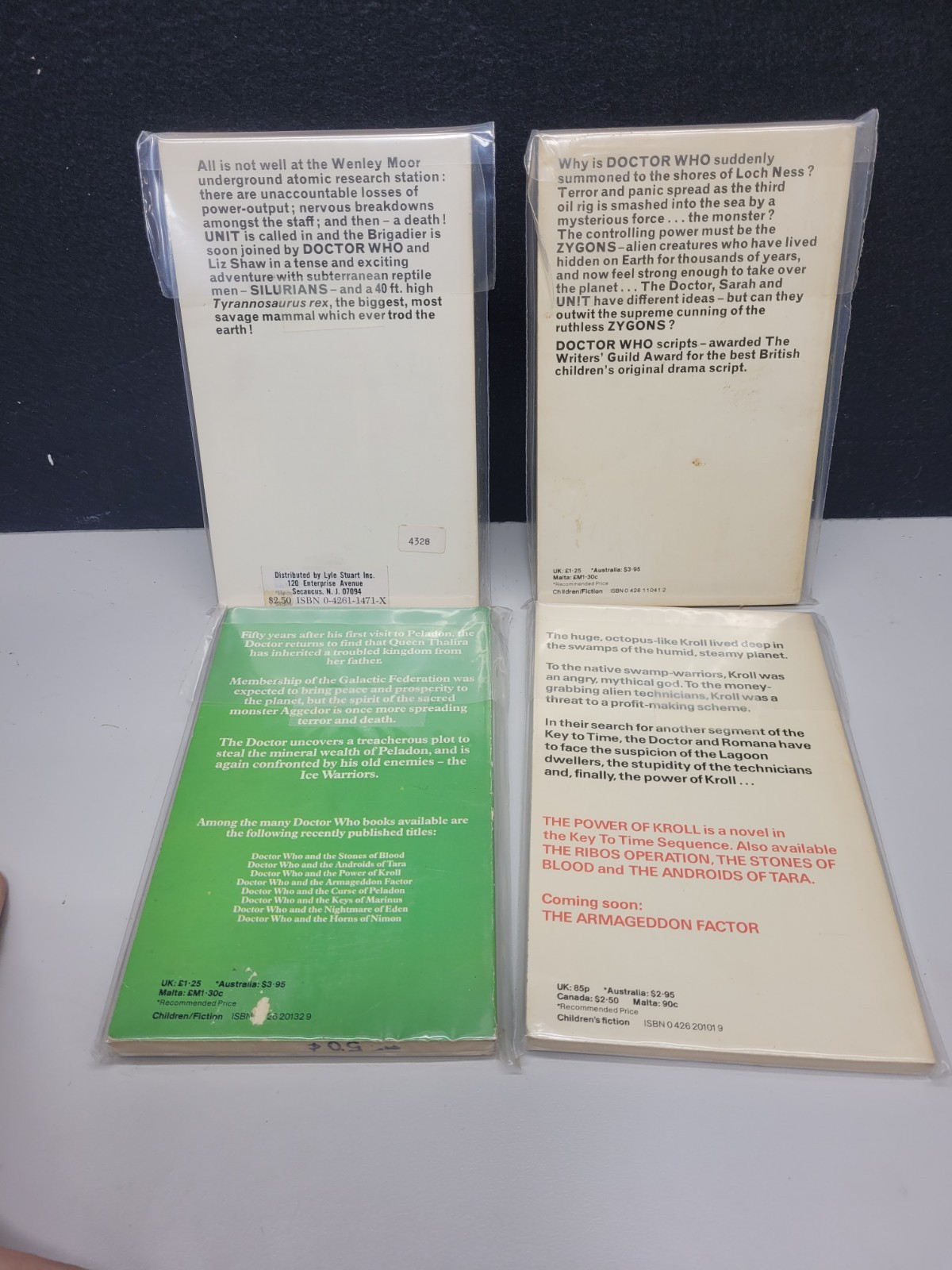 LOT #1 VTG 1980s Era (8) Doctor Who 1980’s Target Paperback GOOD CONDITION!