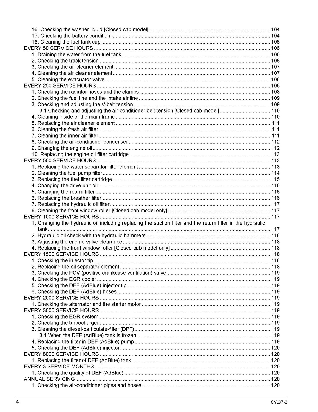 KUBOTA SVL97-2 TRACK LOADER OPERATORS MANUAL TOUGH CLOSURE – TOUGH COVERS
