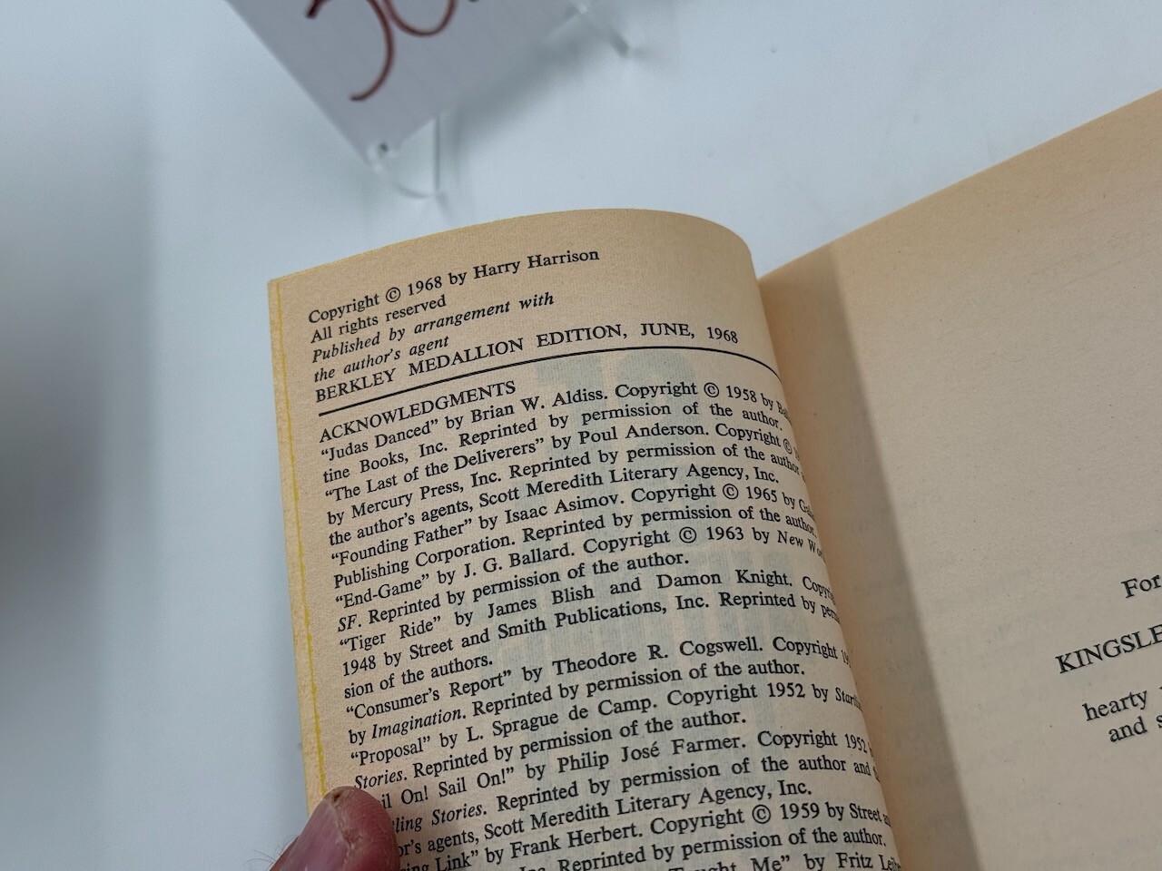 SF: Authors‘ Choice 1-2, Ed. Harry Harrison, Berkley PB 6/68, 5/70
