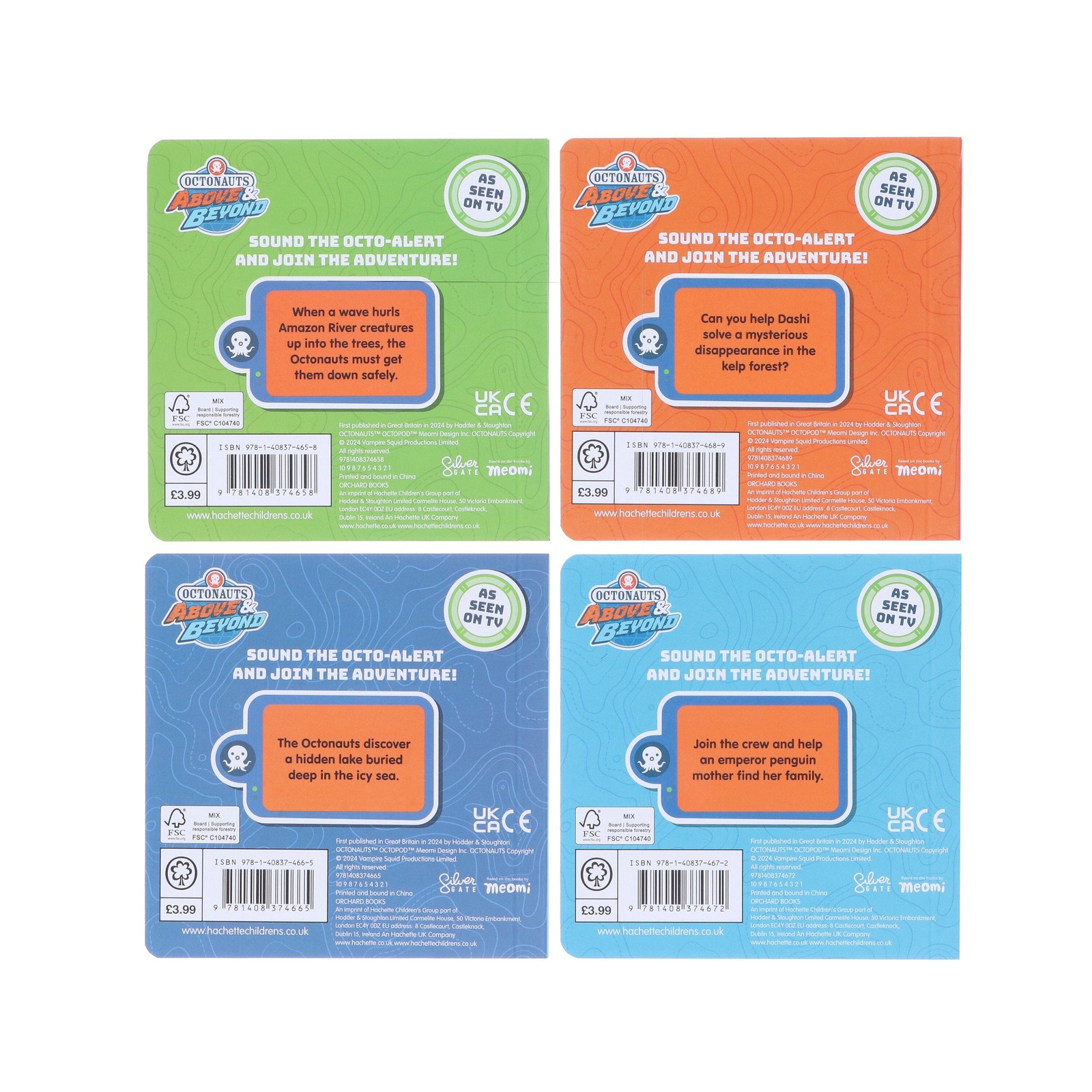 Octonauts Above & Beyond Little Library 4 Books Box Set – Ages 3+ – Board Book