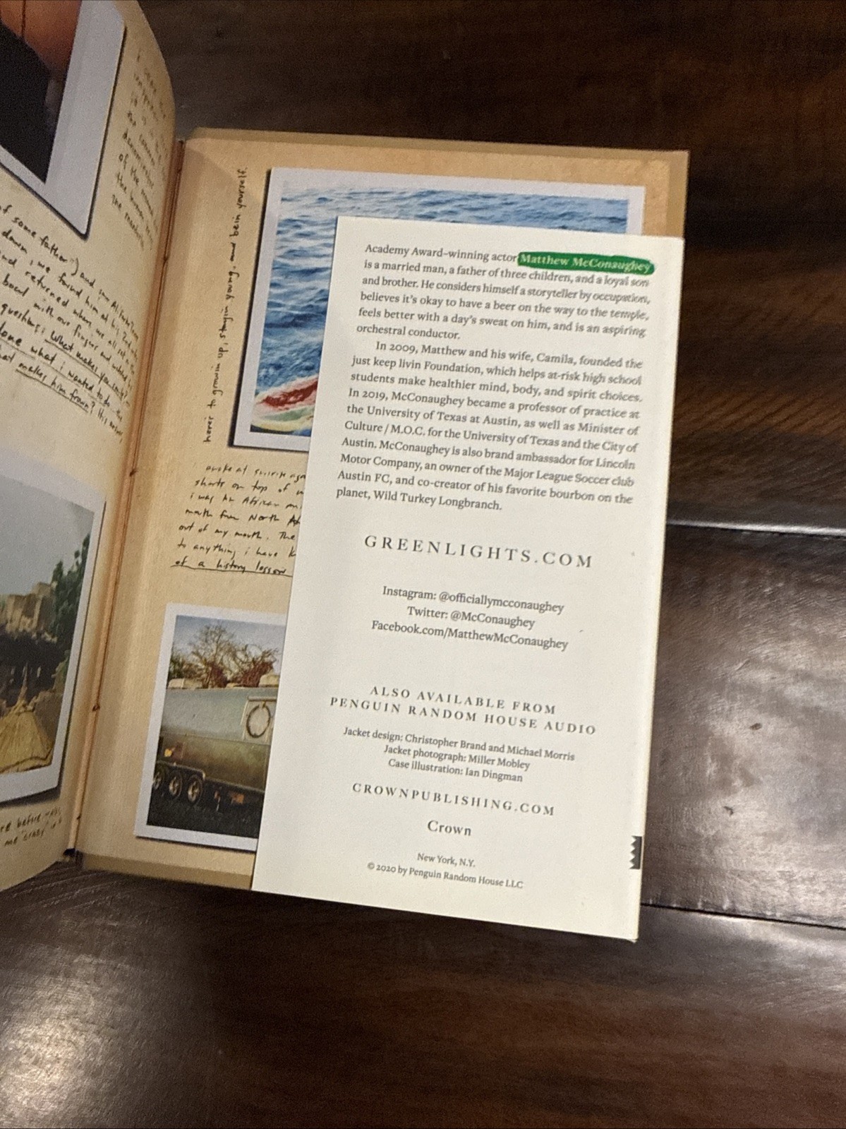SIGNED Greenlights By Matthew Mcconaughey Hardcover