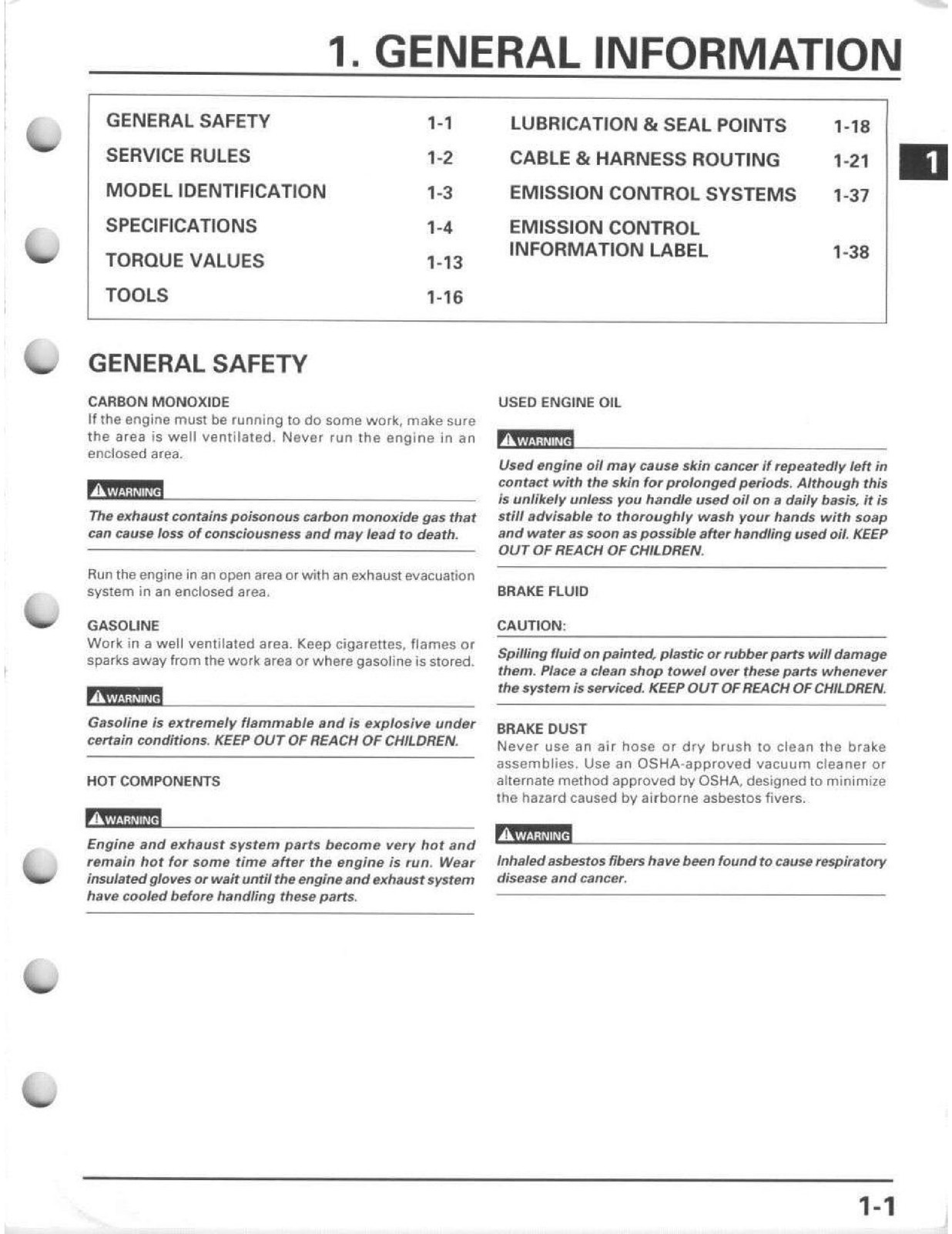 HONDA 1998-2004 TRX450S/FM TRX450ES/FE Foreman 450 Service Manual SECURED FOLDOU