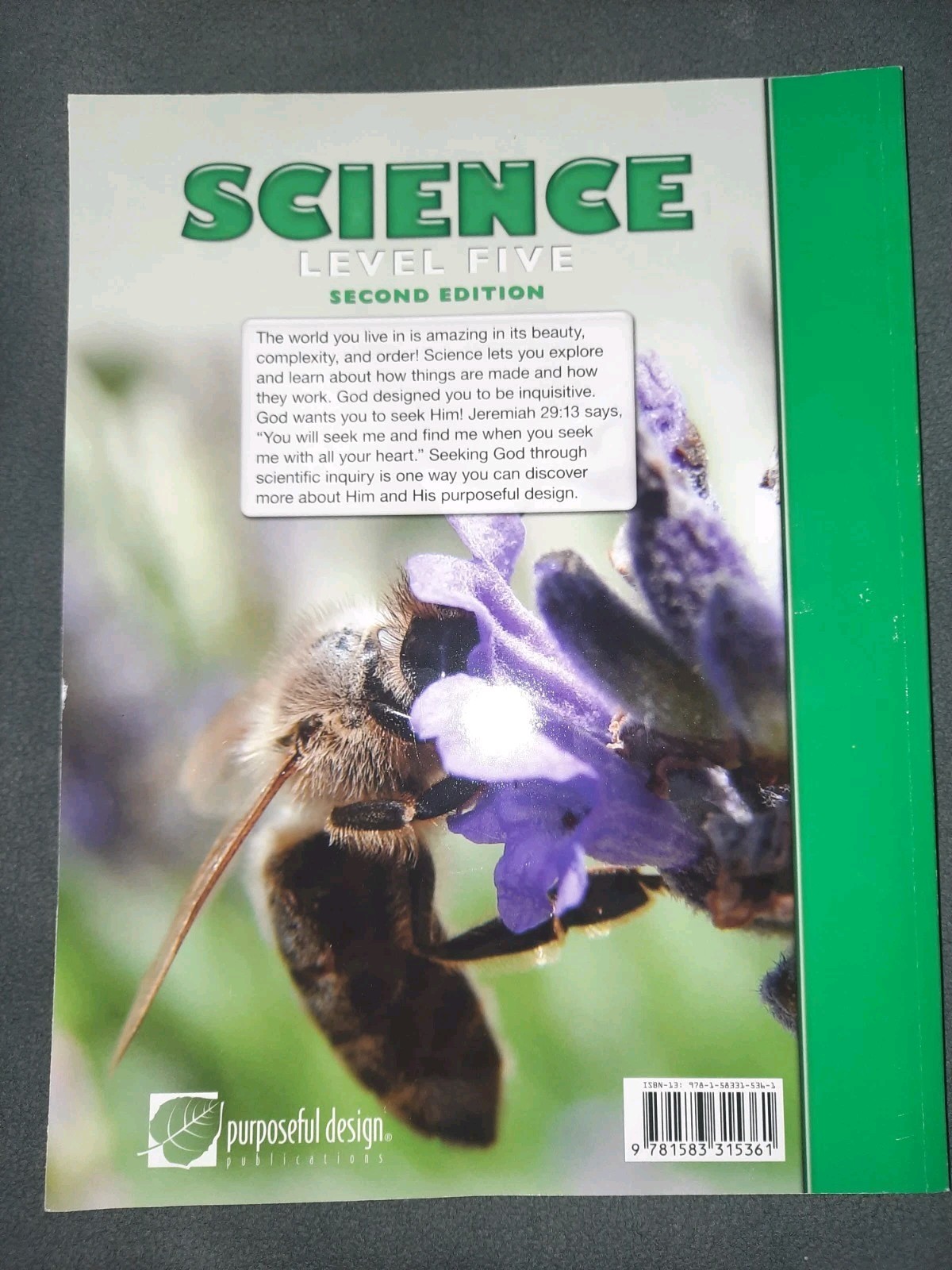 Science Level Five- Science Notebook Purposeful Design Paperback NEW Homescool