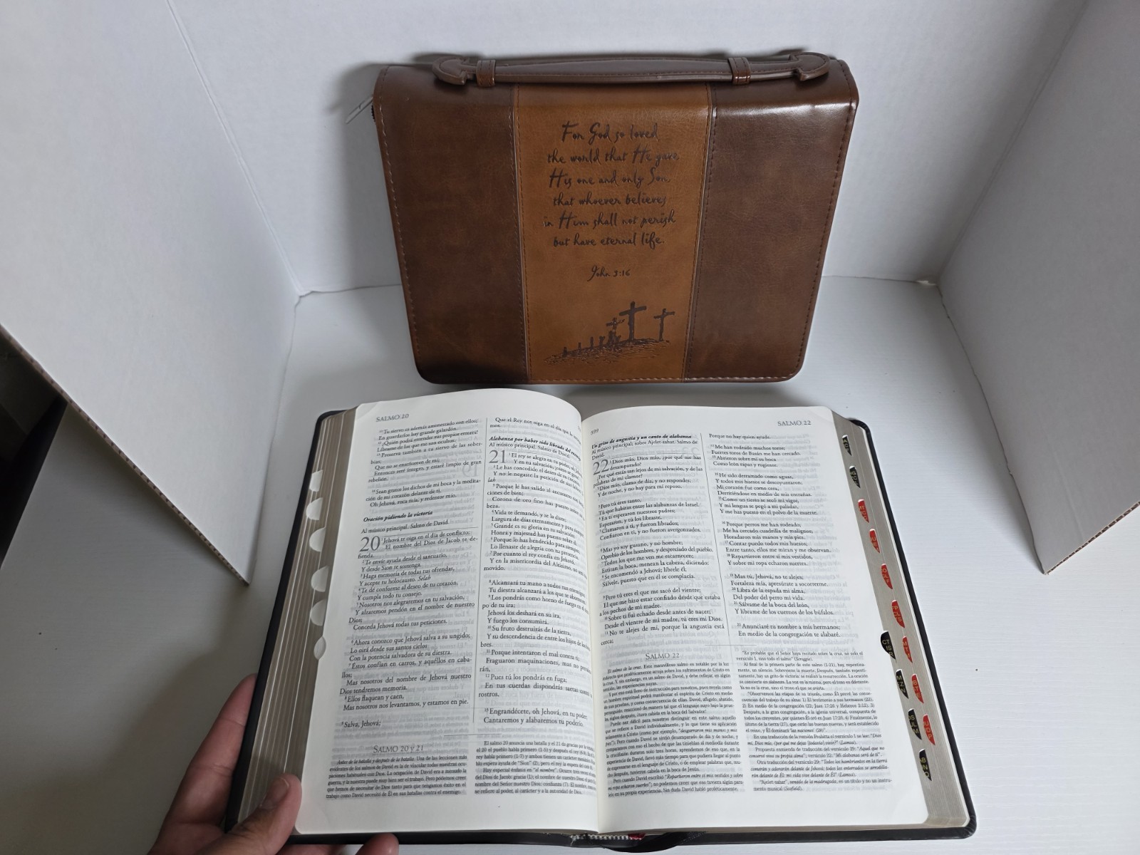 BIBLIA DE ESTUDIO EXPLICADA RVR 1960, Piel Especial Negro Con Indice
