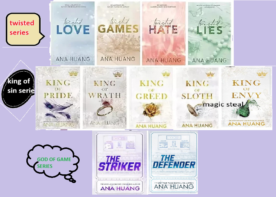 King of Wrath+Pride+Greed+Sloth+Twisted Set+Striker, by Ana Huang :11 Book Set