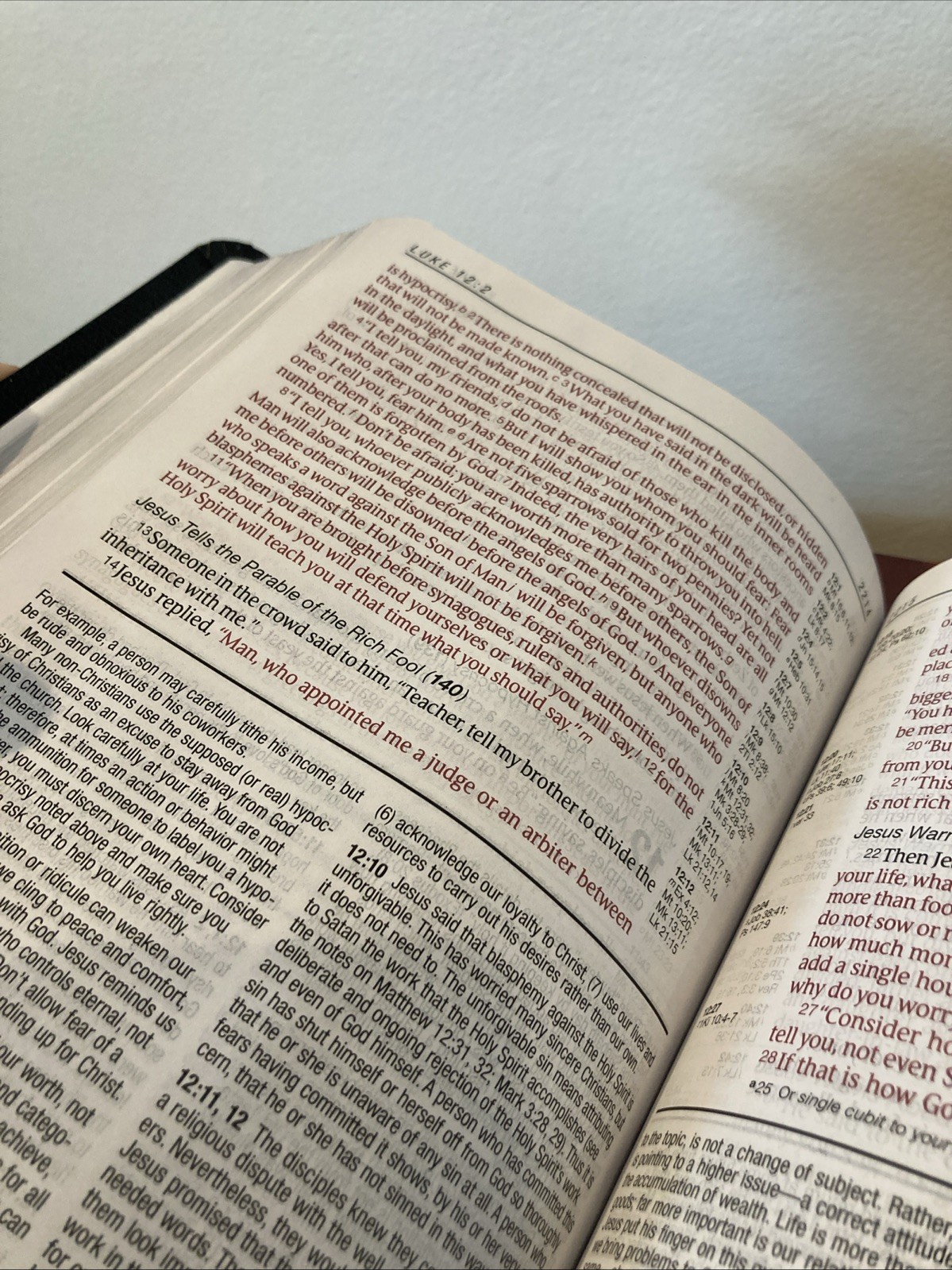 Large Print Zondervan NIV Life Application Study Bible | Black Bonded Leather