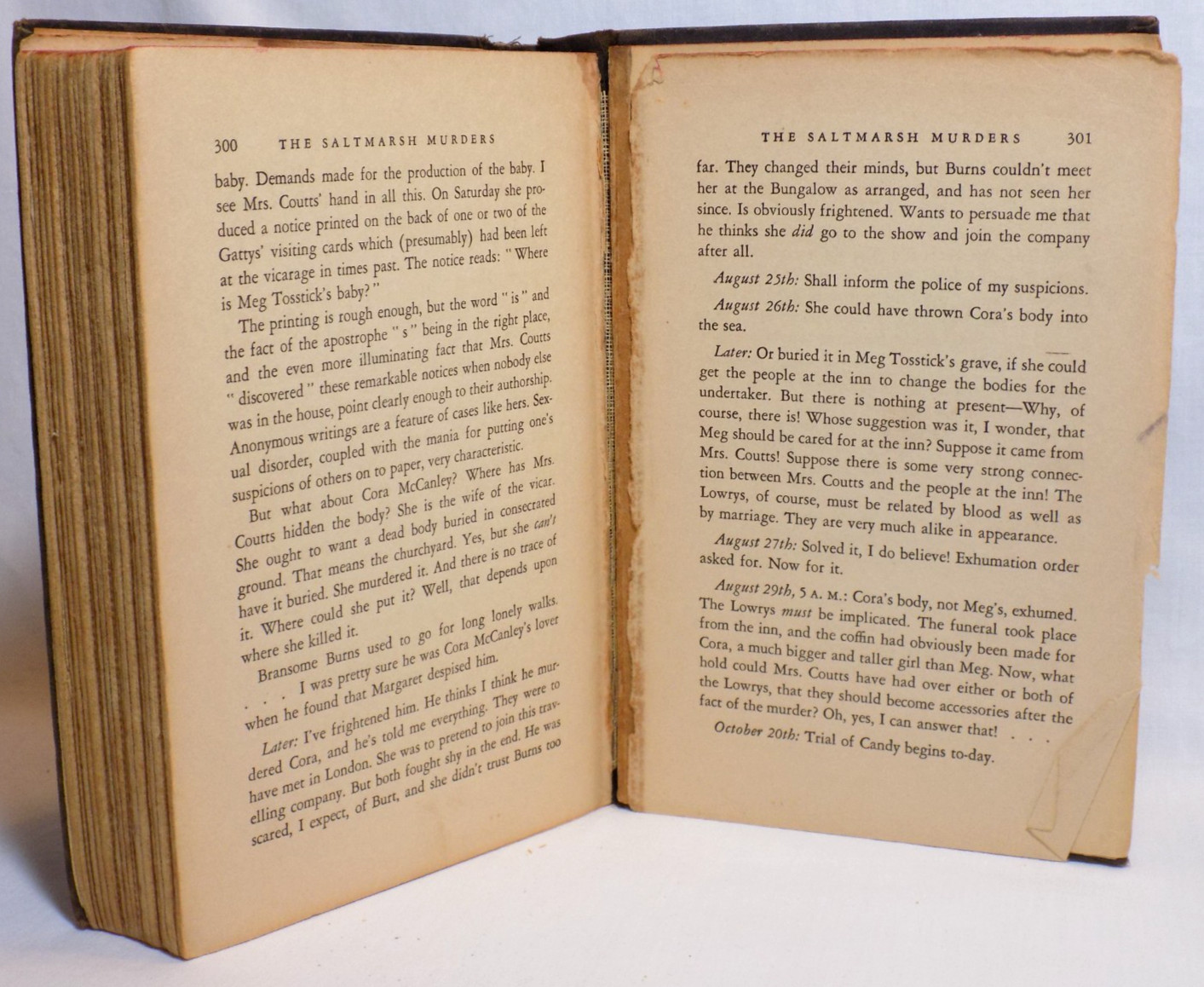 The Saltmarsh Murders by Gladys Mitchell, 1933 1st HC, Mrs. Bradley Mystery
