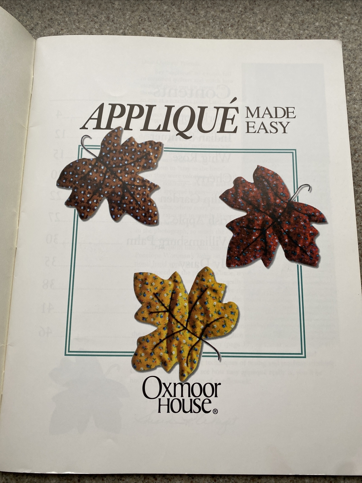 APPLIQUE MADE EASY-Quilts Made Easy-10 Patterns-48 pages-1994-Oxmoor House