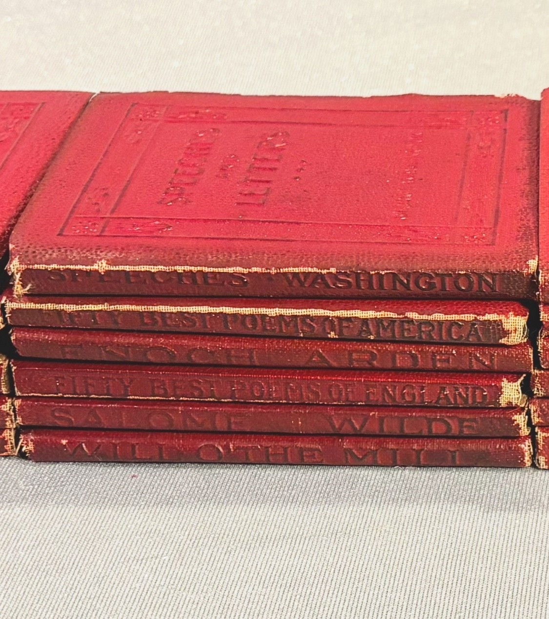 Antique Little Leather Library Miniature Books – Choose Your Title – Red Series