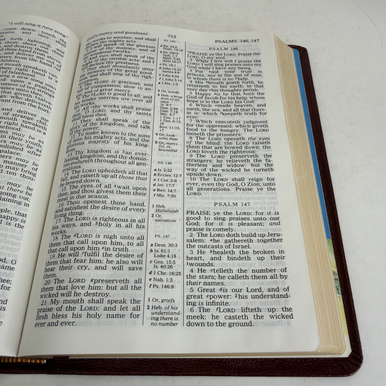 Kenneth Copeland Reference Ed. KJV Holy Bible Red Letter 1991 Genuine Leather