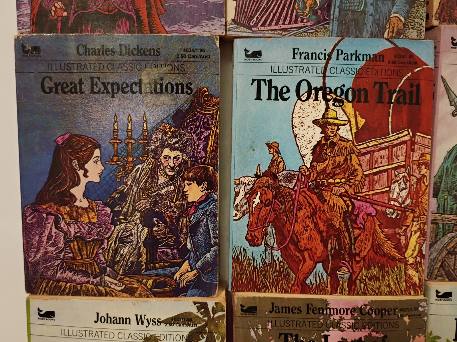 Lot Of 9 Vintage Moby Books Illustrated Classic Editions Mini Paperbacks