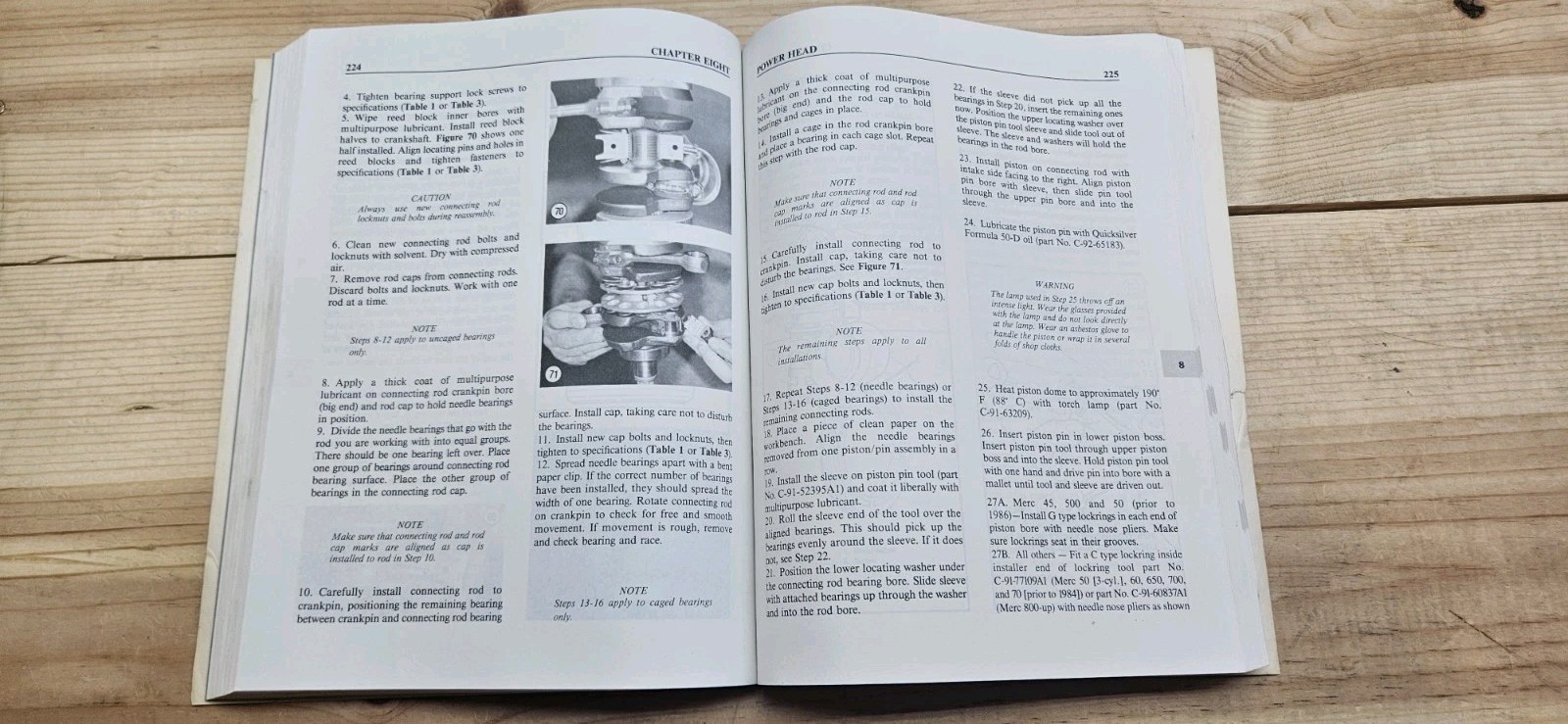 Clymer B726 Mercury Outboard Shop Manual 45-225 HP 1972 Thru 1989 Paperback