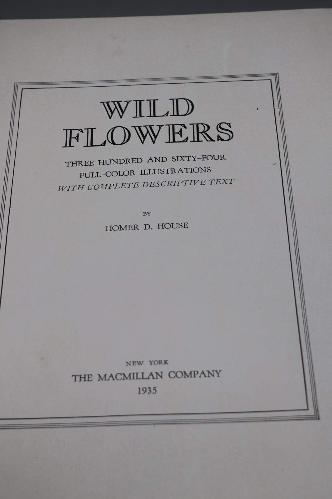 Wild Flowers by Homer D. House 1935 Macmillan Company Elzie S. Wechsler Columbia