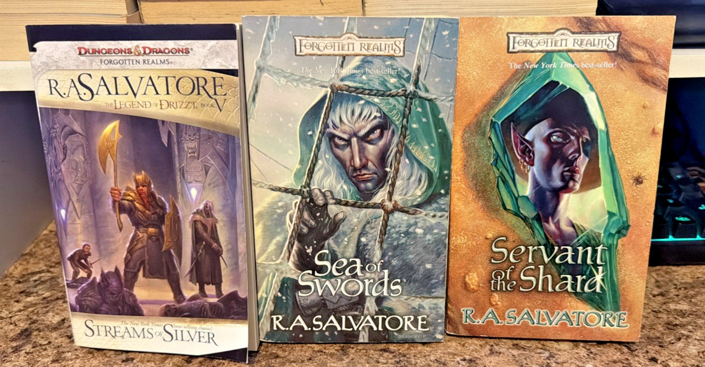 Lot of 12 Forgotten Realms Legend of Drizzt Books Vintage Fantasy R.A. Salvatore