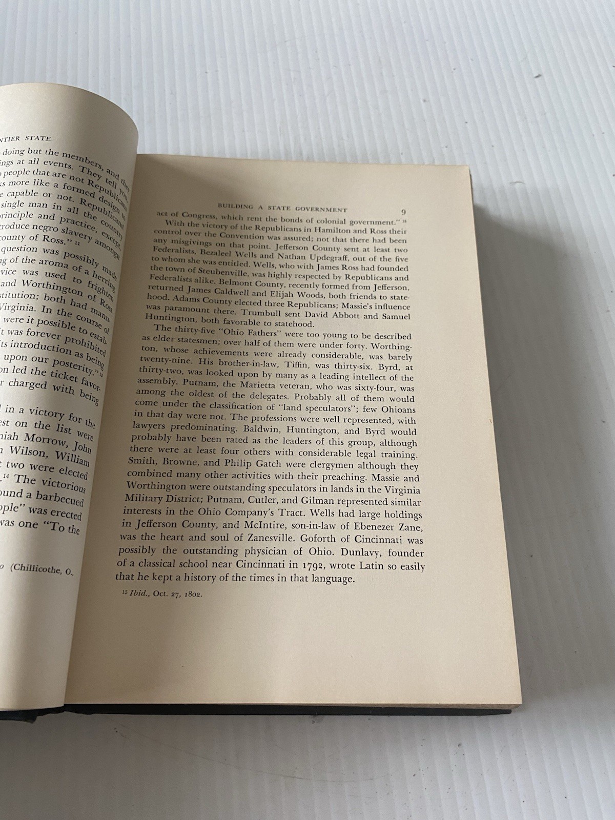 VTG 1942 CARL WITTKE THE HISTORY OF THE STATE OF OHIO HC BOOK