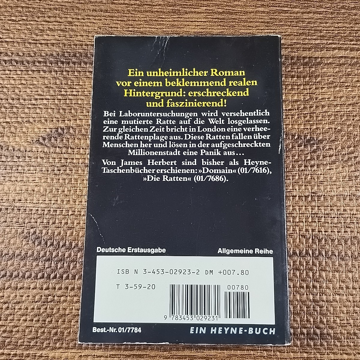 Die Brut ~ James Herbert 1989 Germany Version Paperback Book