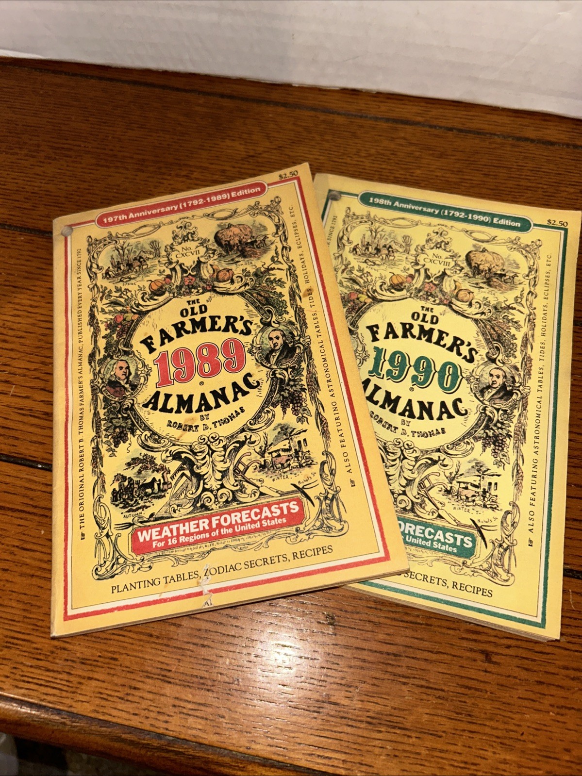 2 — Old Farmers Almanac 1989 & 1990 198th Anniversary Edition Special Farm