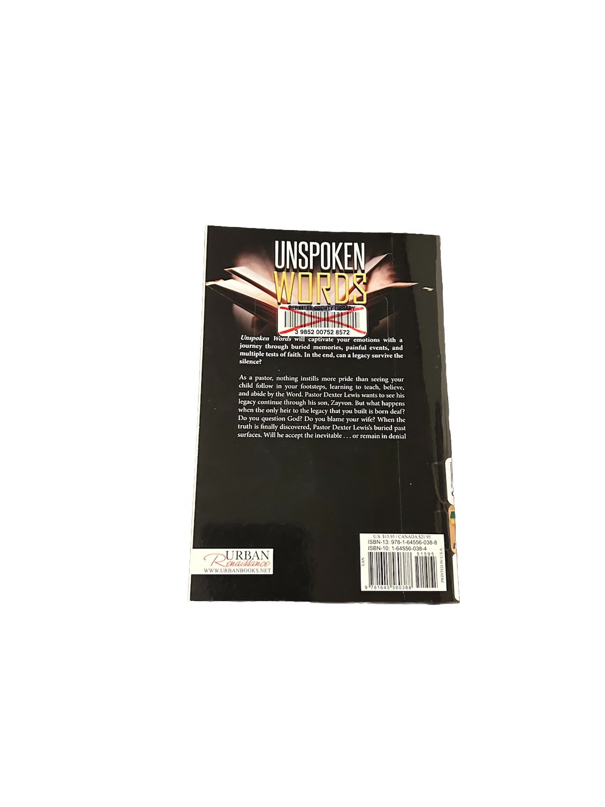 Unspoken Words by Latoya Chandler Paperback- Self-Help, Inspirational….