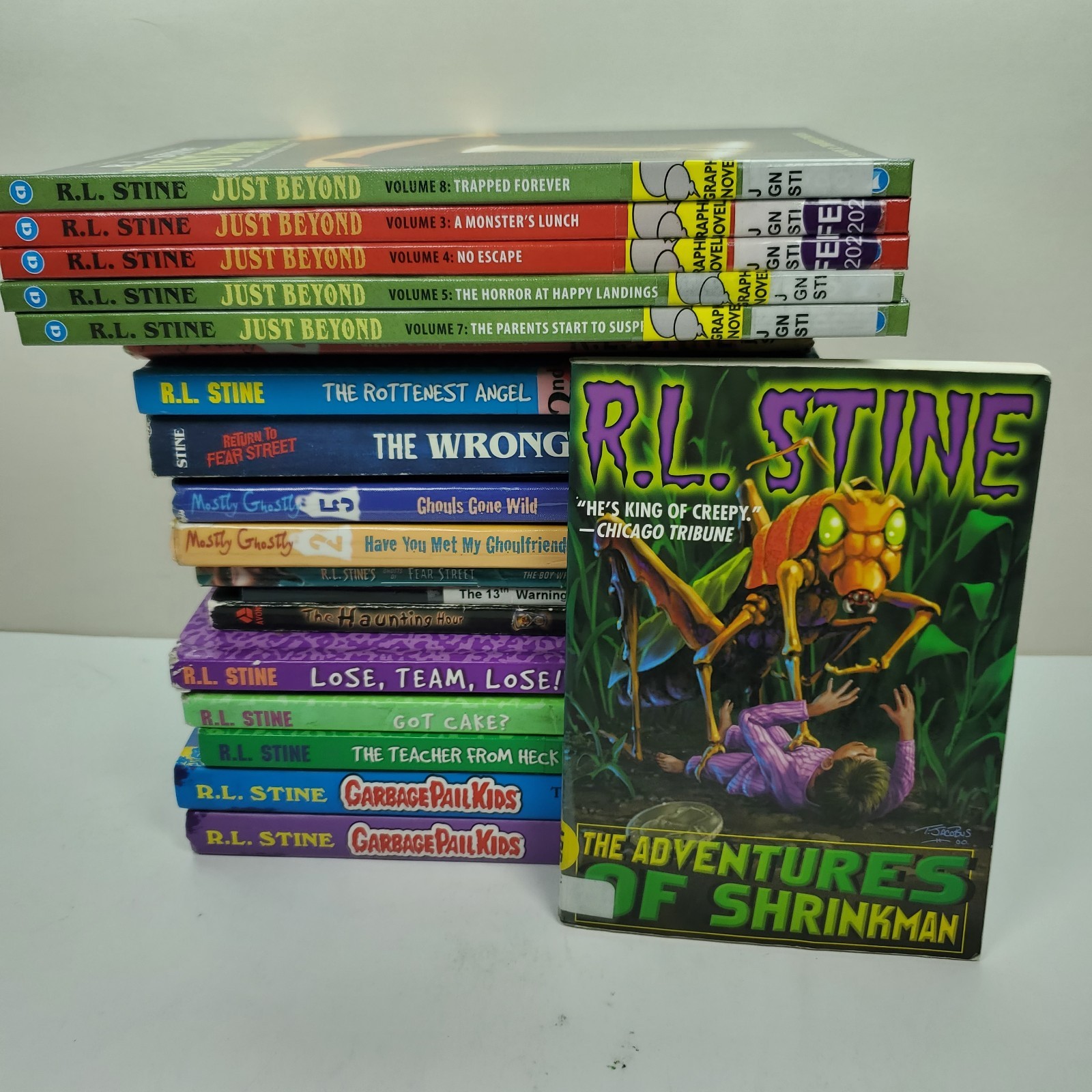 R.L. Stine Book Lot, Garbage Pail Kids, Just Beyond, Rotten School, Fear Street