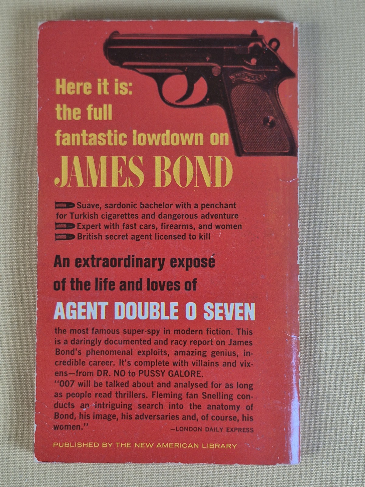 007 James Bond: A Report – O.F. Snelling – Signet 1965 Mass Market Paperback