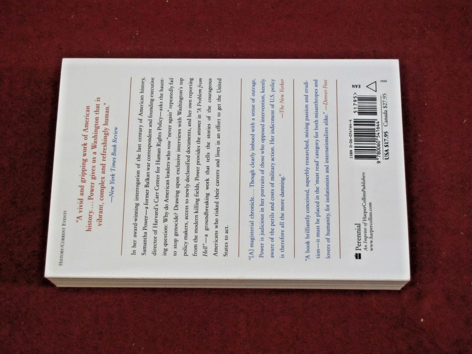 Problem from Hell : America and the Age of Genocide by Samantha Power (2003, PB)